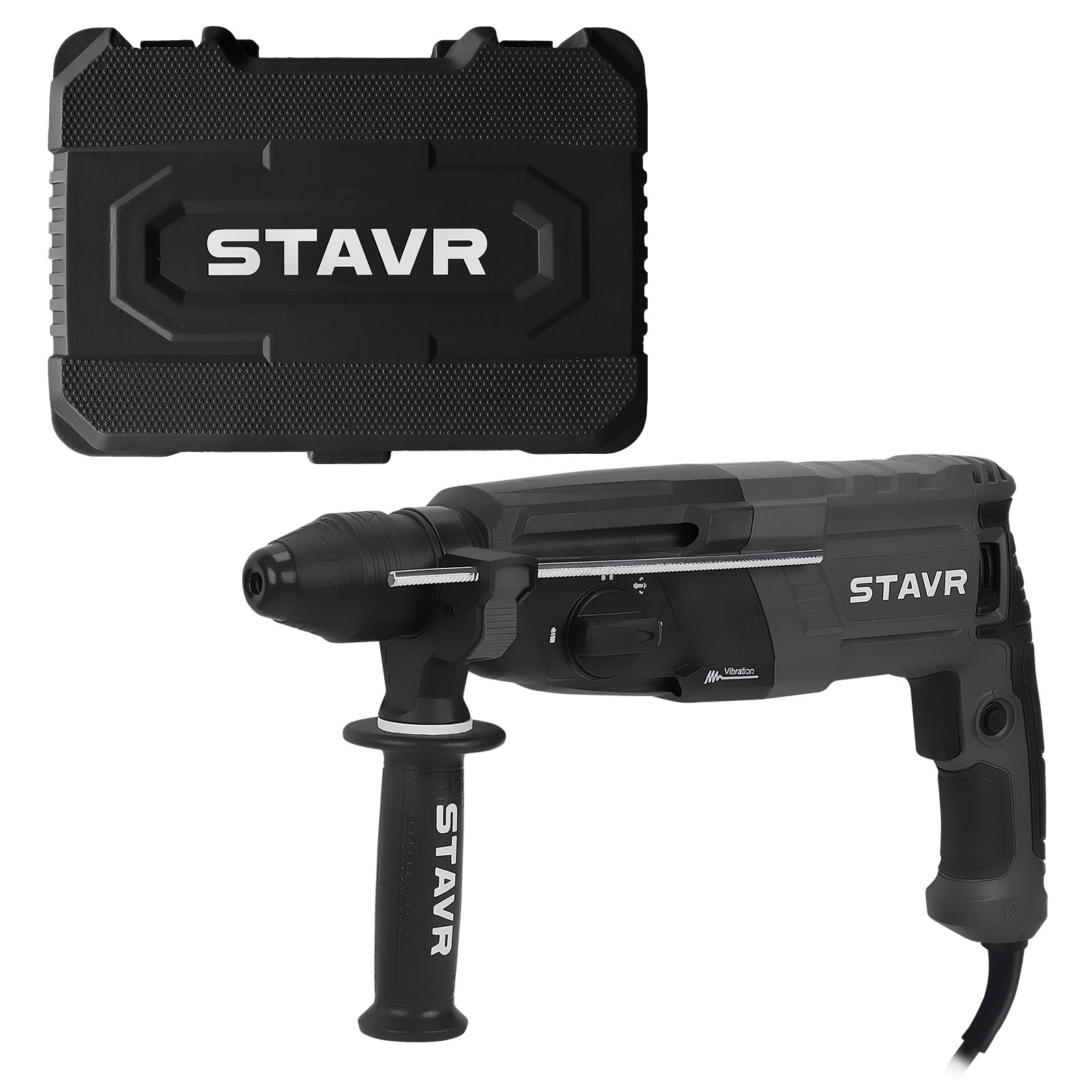 Изображение товара Перфоратор сетевой STAVR SBH 1100-30AV с мощностью 1100 Вт и 3 режимами работы