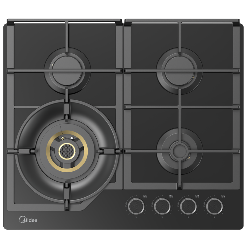 Изображение товара Газовая варочная панель Midea MG 60 см 4 конфорки цвет черный
