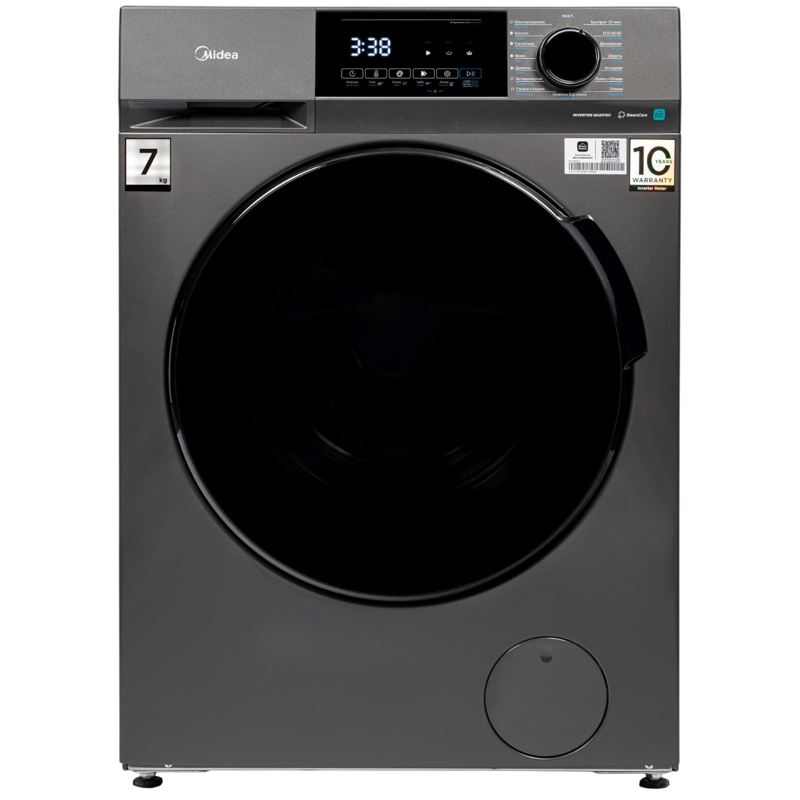 Изображение товара Современная узкая стиральная машина MIDEA MFC3712BSW40/S 7 кг 15 программ