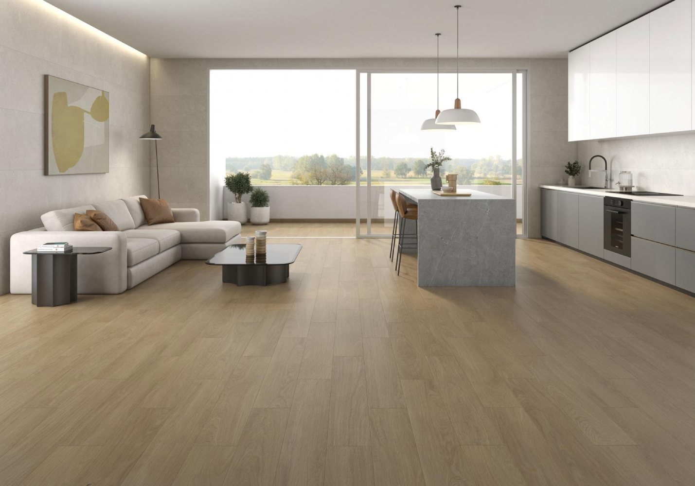 Изображение товара Керамогранит Pamesa Ceramica Kalon Haya 120x20 см под дерево бежевый
