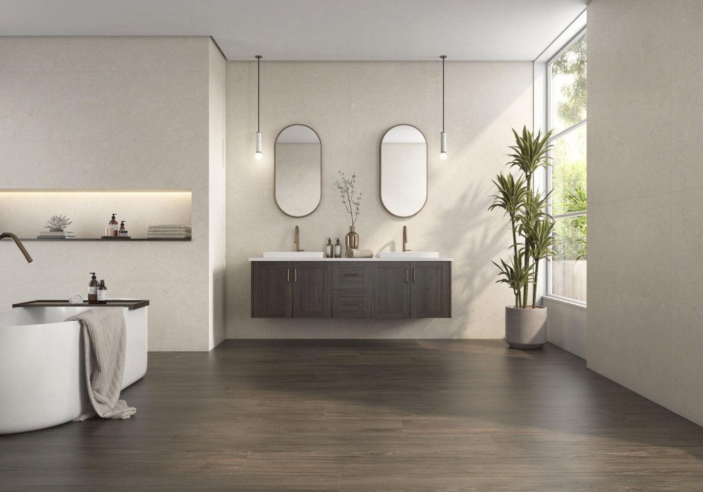 Изображение товара Керамогранит Pamesa Cerámica Kalon Wengue 120x20см коричневый под дерево