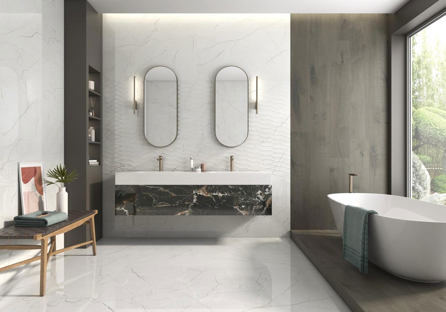 Изображение товара Керамогранит 60x60 см белый CR.DESERT Compaglass под камень Испания