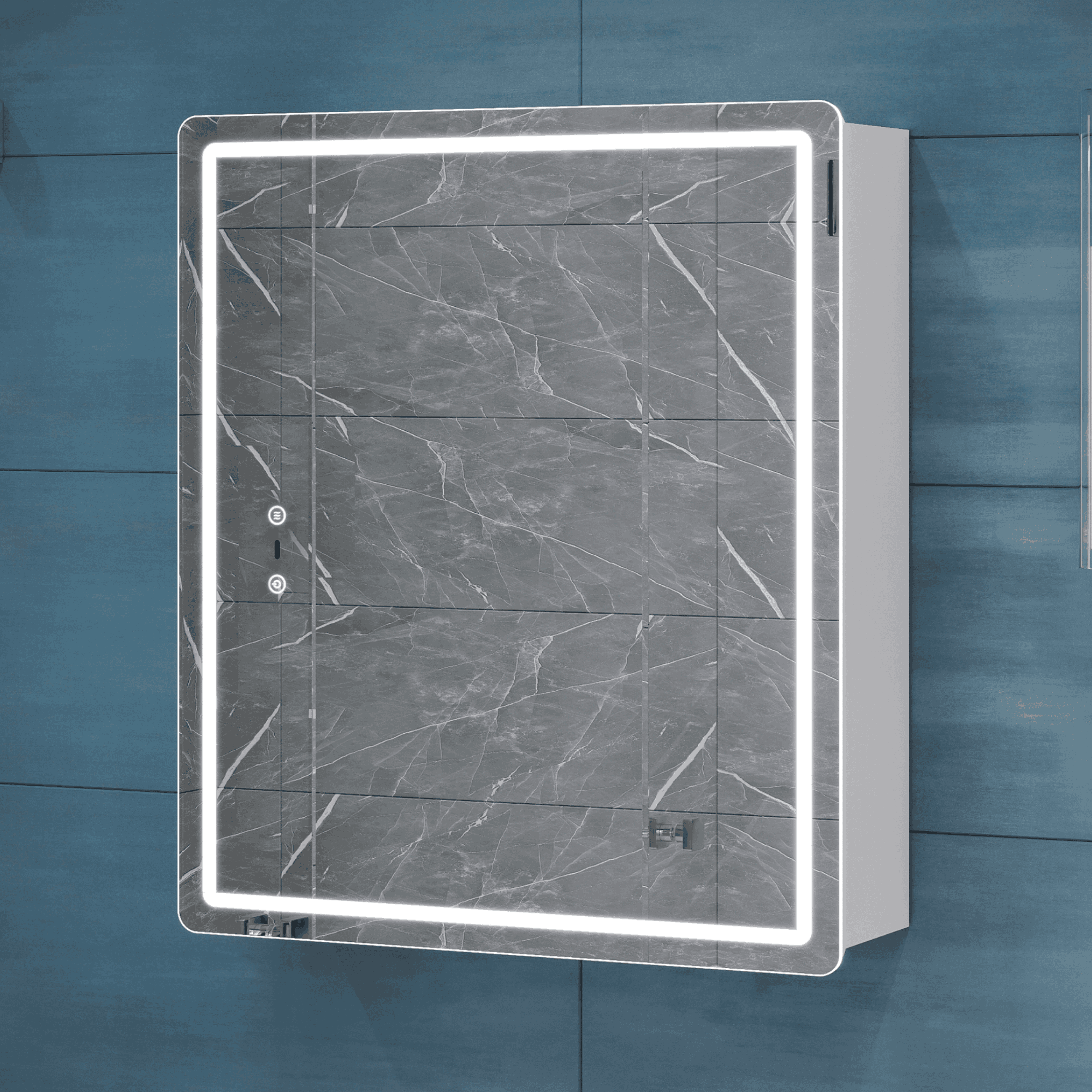 Шкаф для ванной комнаты с зеркалом Vigo Bloss 49.7x60x17 см с подсветкой - 9