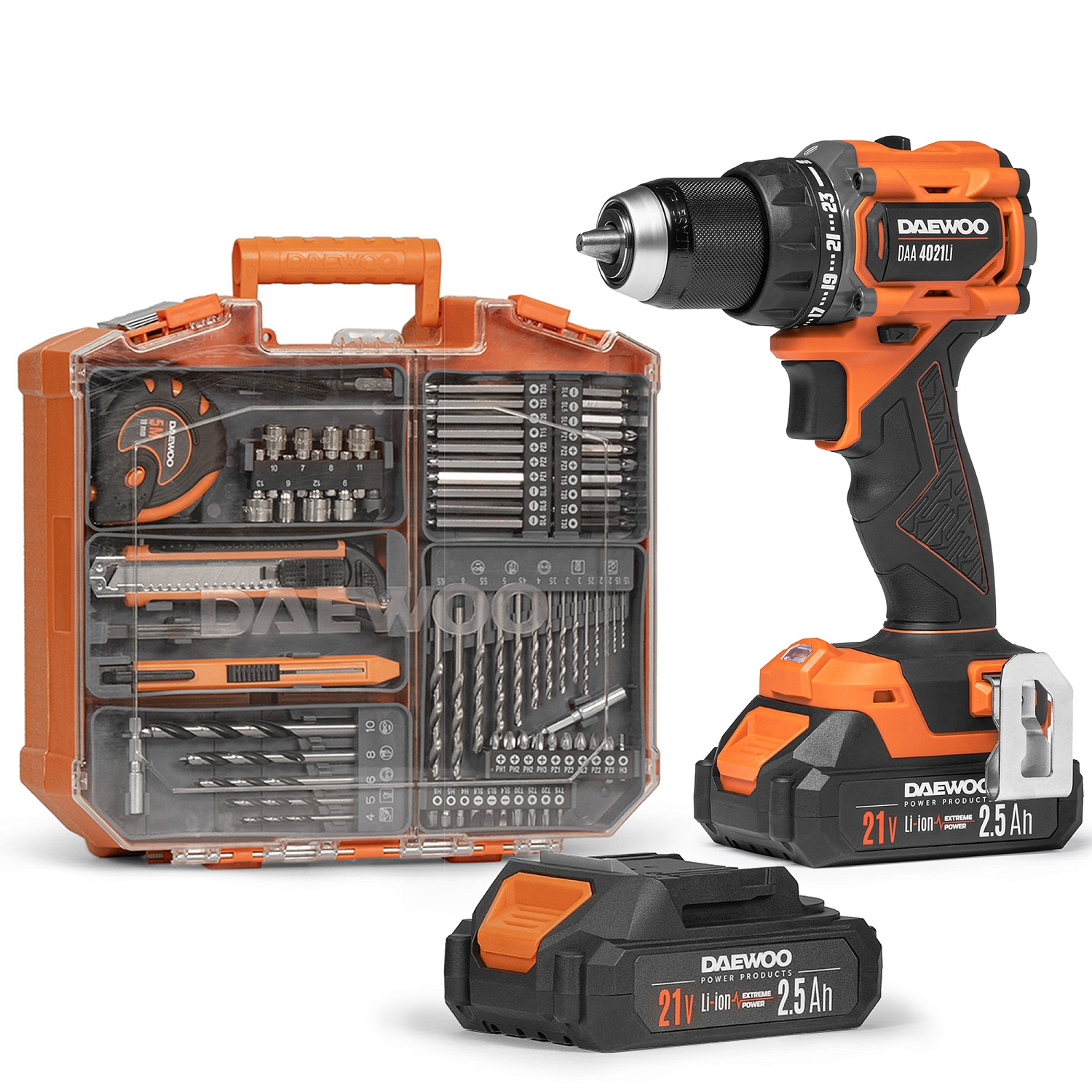 Изображение товара Аккумуляторная дрель-шуруповерт Daewoo DAA 4021Li Set Box 21В