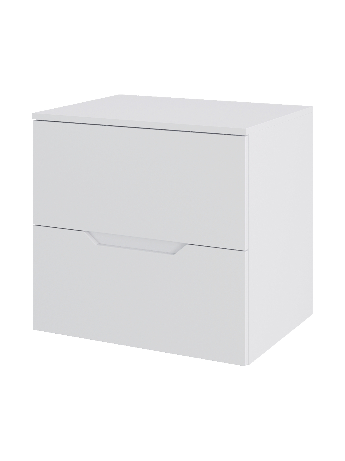 Изображение товара Тумба для ванной Topline FLIPTUS60W с зеркальной столешницей