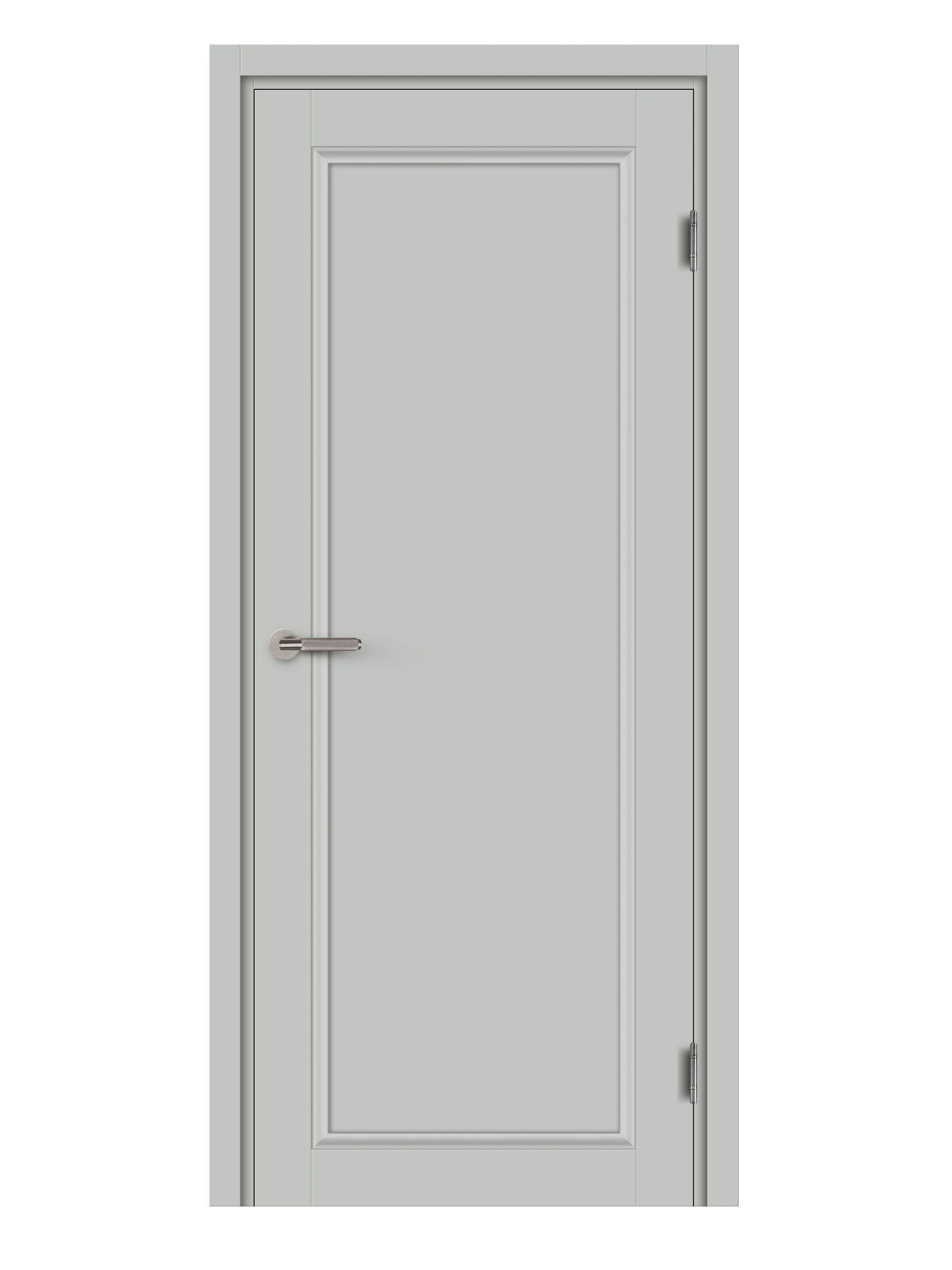 Дверь межкомнатная глухая Лион 70x200 см Hardflex цвет серый жемчуг с замком и петлями - 1