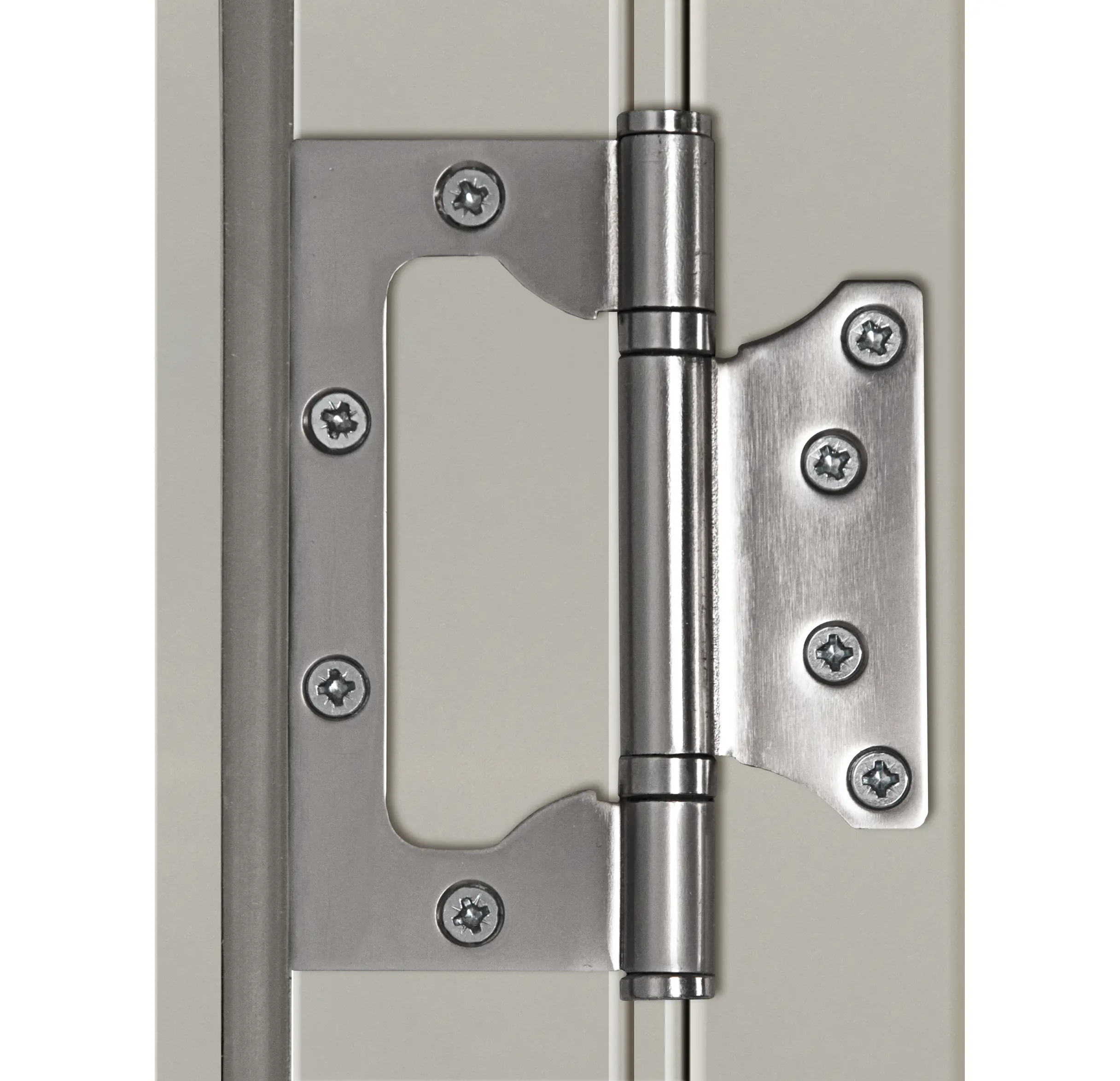 Дверь межкомнатная глухая Лион 80x200 см Hardflex цвет серый жемчуг с замком и петлями - 4