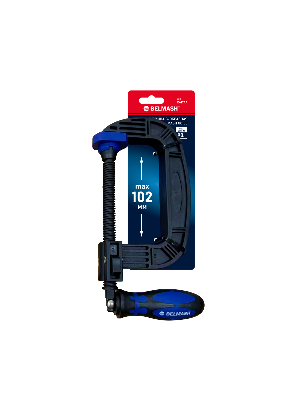 Изображение товара Струбцина G-образная Belmash 70x102 мм