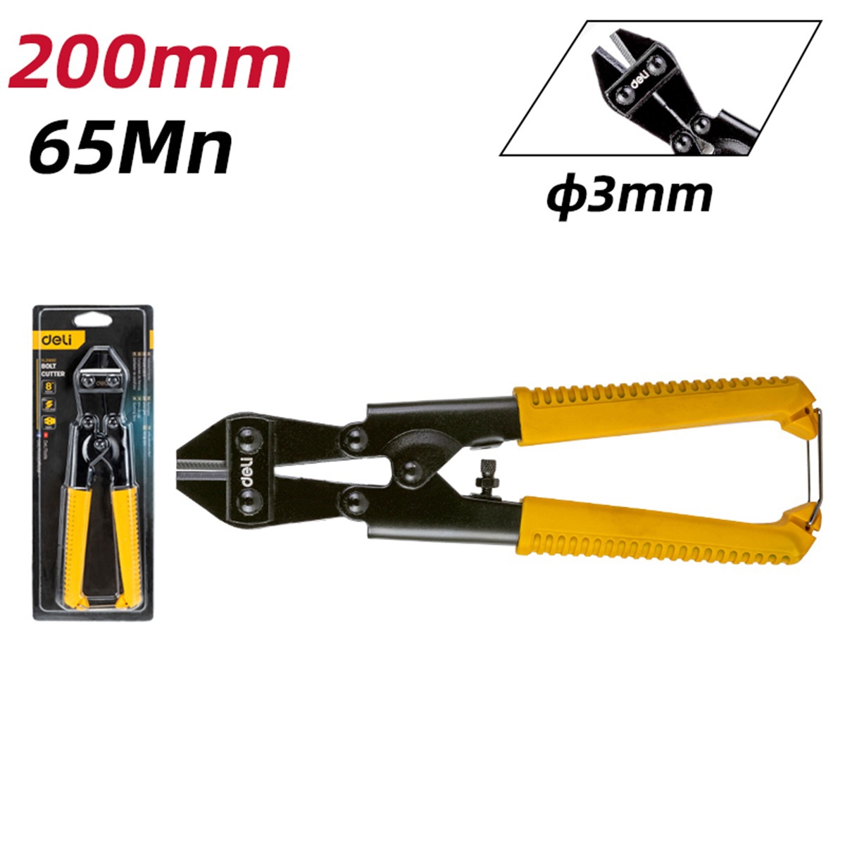 Изображение товара Болторез Deli DL2685C 200 мм профессиональный инструмент для точной резки