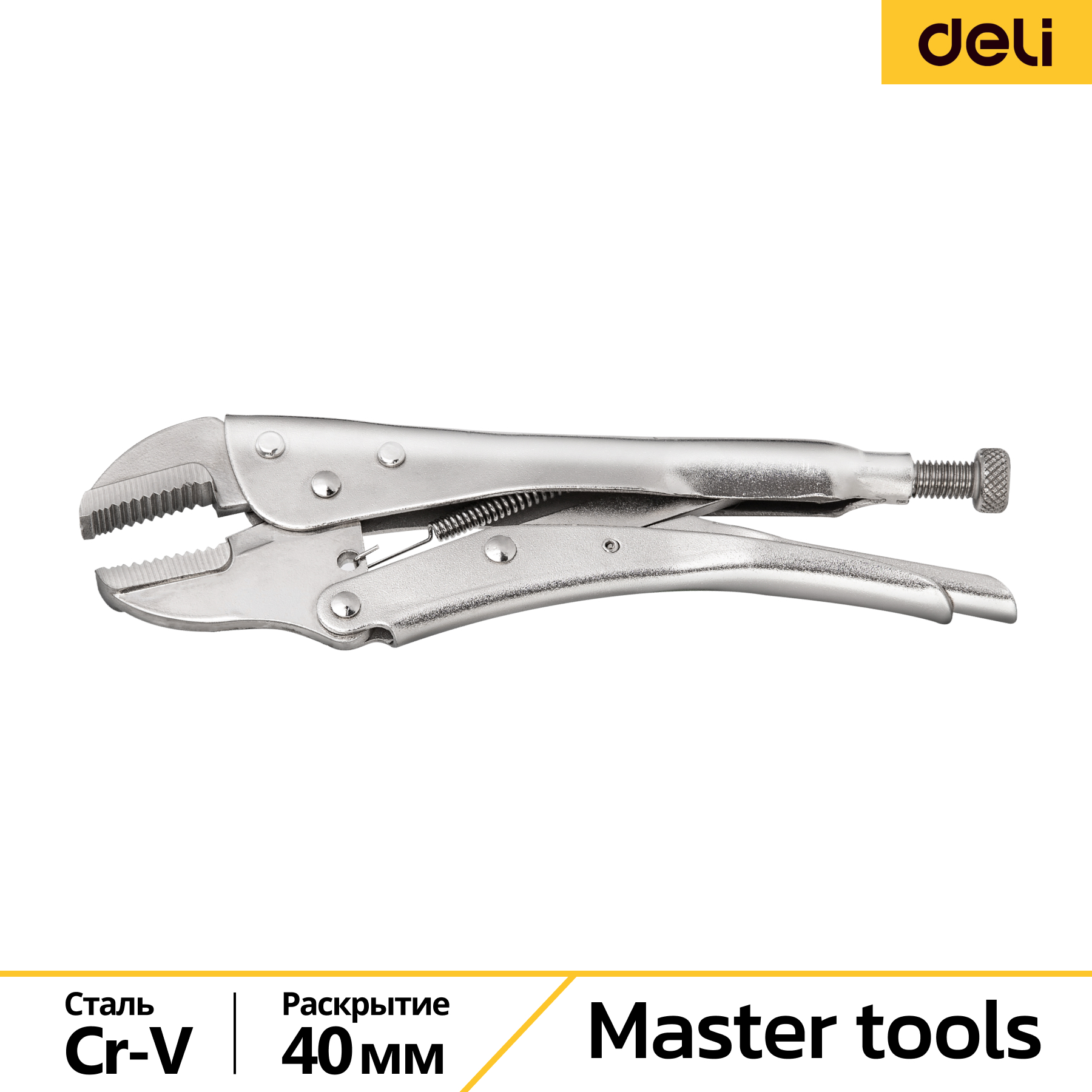 Изображение товара Клещи зажимные Deli DL109107Z 180 мм захват до 40 мм Изображение товара Клещи зажимные Deli DL109107Z 180 мм захват до 40 мм