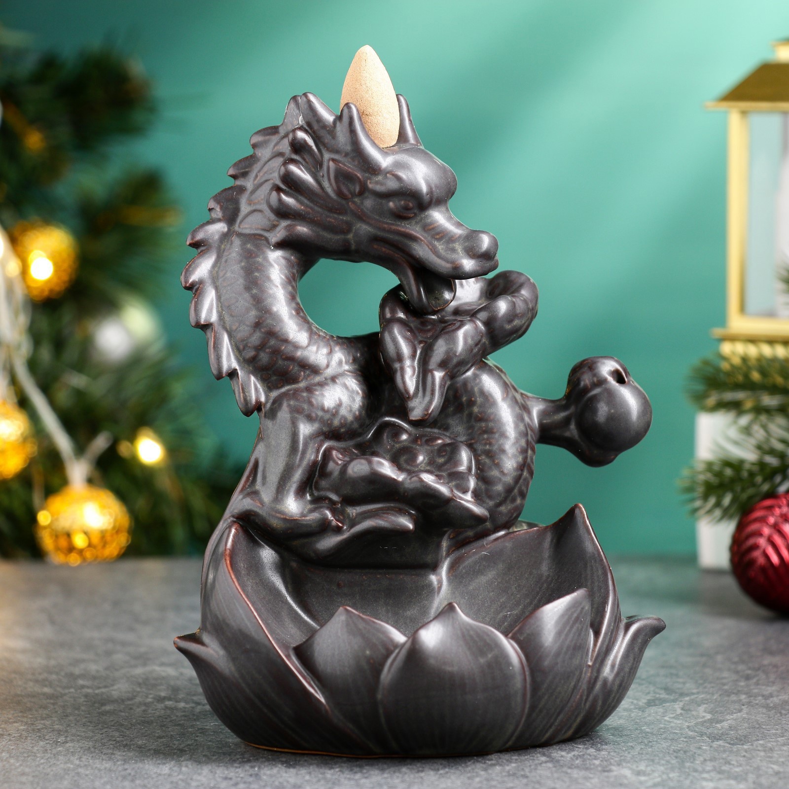 Изображение товара Подставка для благовоний Take it easy Набор благовоний на подставке Дракон с лотосом