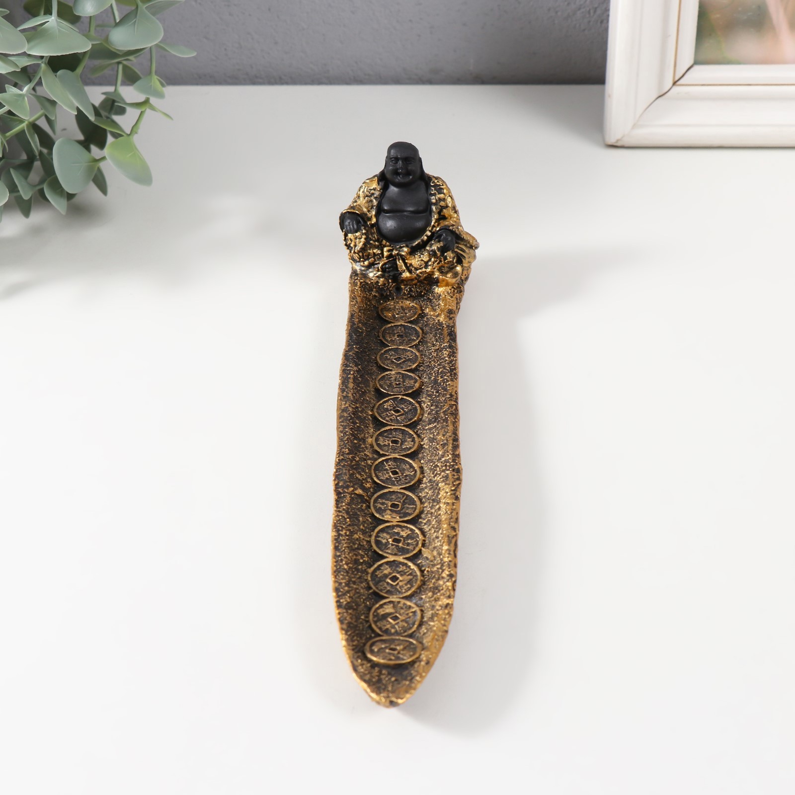 Изображение товара Подставка для благовоний Сима-ленд Подставка под благовония Хотей в золотом халате