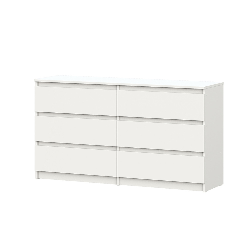 Изображение товара Комод Sv-мебель Токио 6 ящиков 120.1х36.8х73.9 см ЛДСП цвет белый