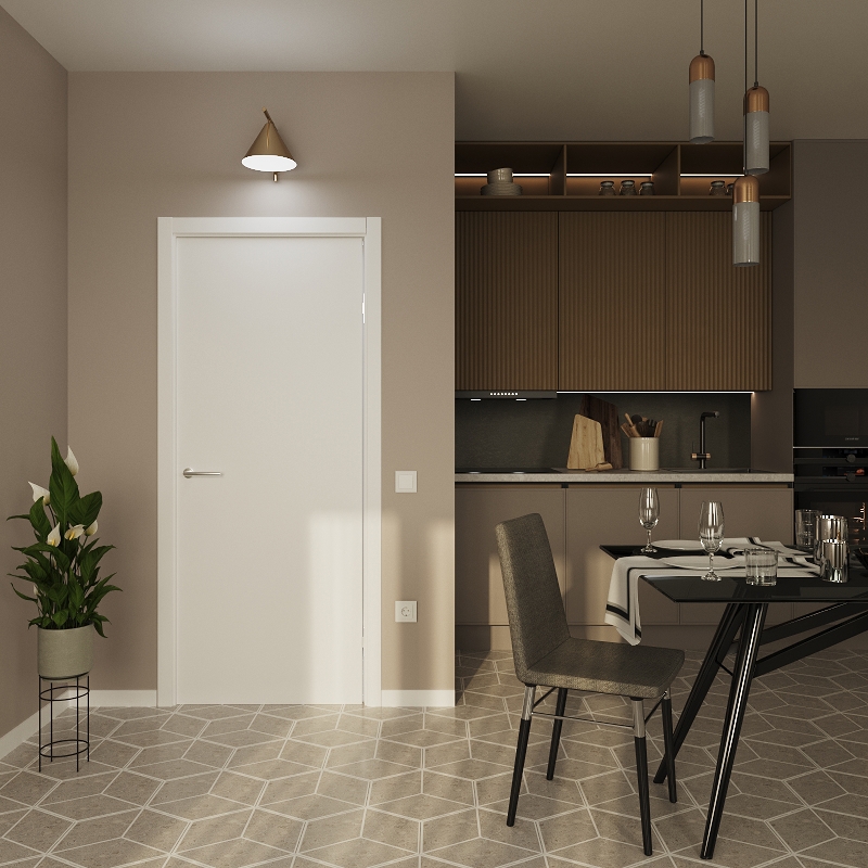 Изображение товара Дверь межкомнатная Dorica Модерн-10 глухая 70x200см эмаль цвет белый с магнитной защелкой