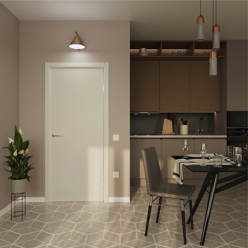 Изображение товара Дверь межкомнатная Dorica Модерн-10 глухая 70x200см эмаль цвет лунный с магнитной защелкой