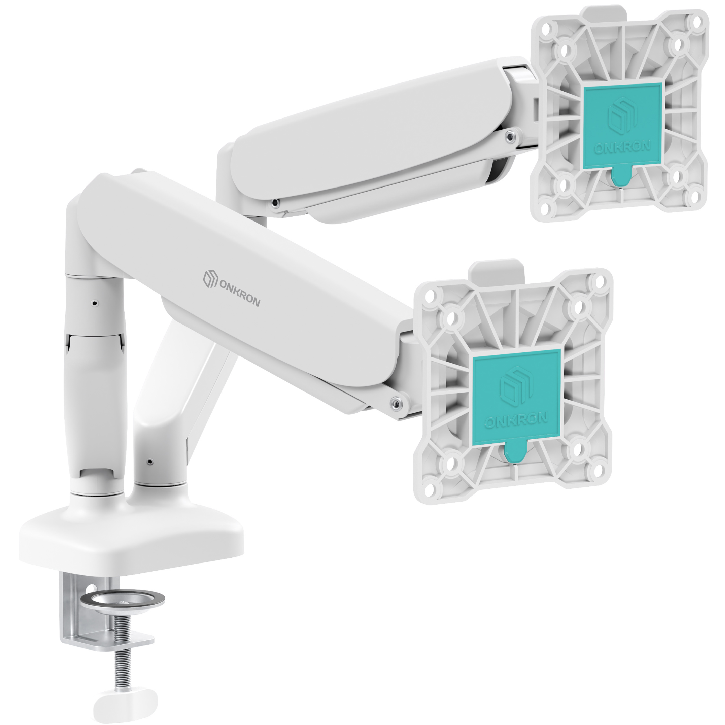 Изображение товара Настольный наклонно-поворотный кронштейн ONKRON G160 для двух мониторов