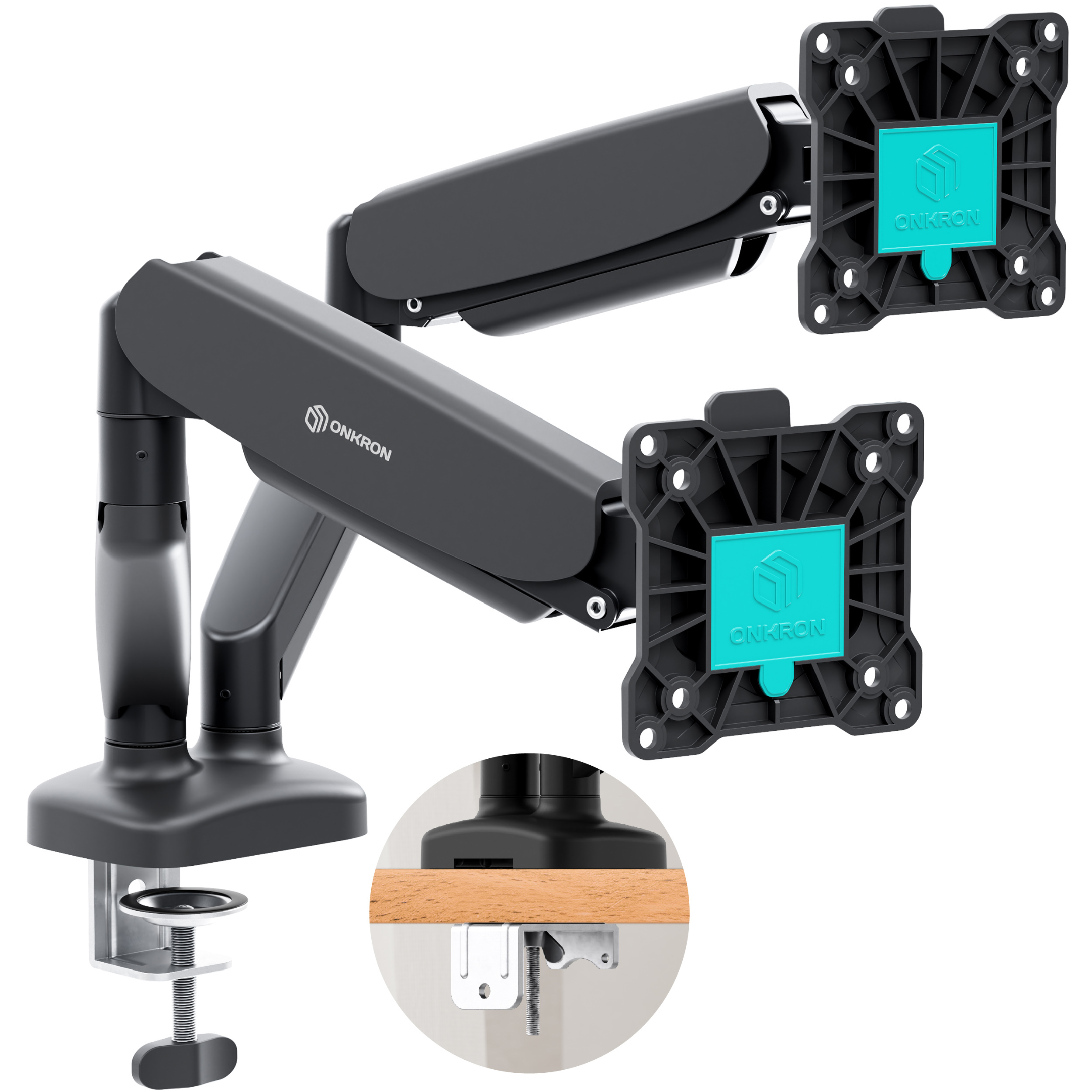 Изображение товара Кронштейн для двух мониторов настольный 13-32 ONKRON G160 цвет черный