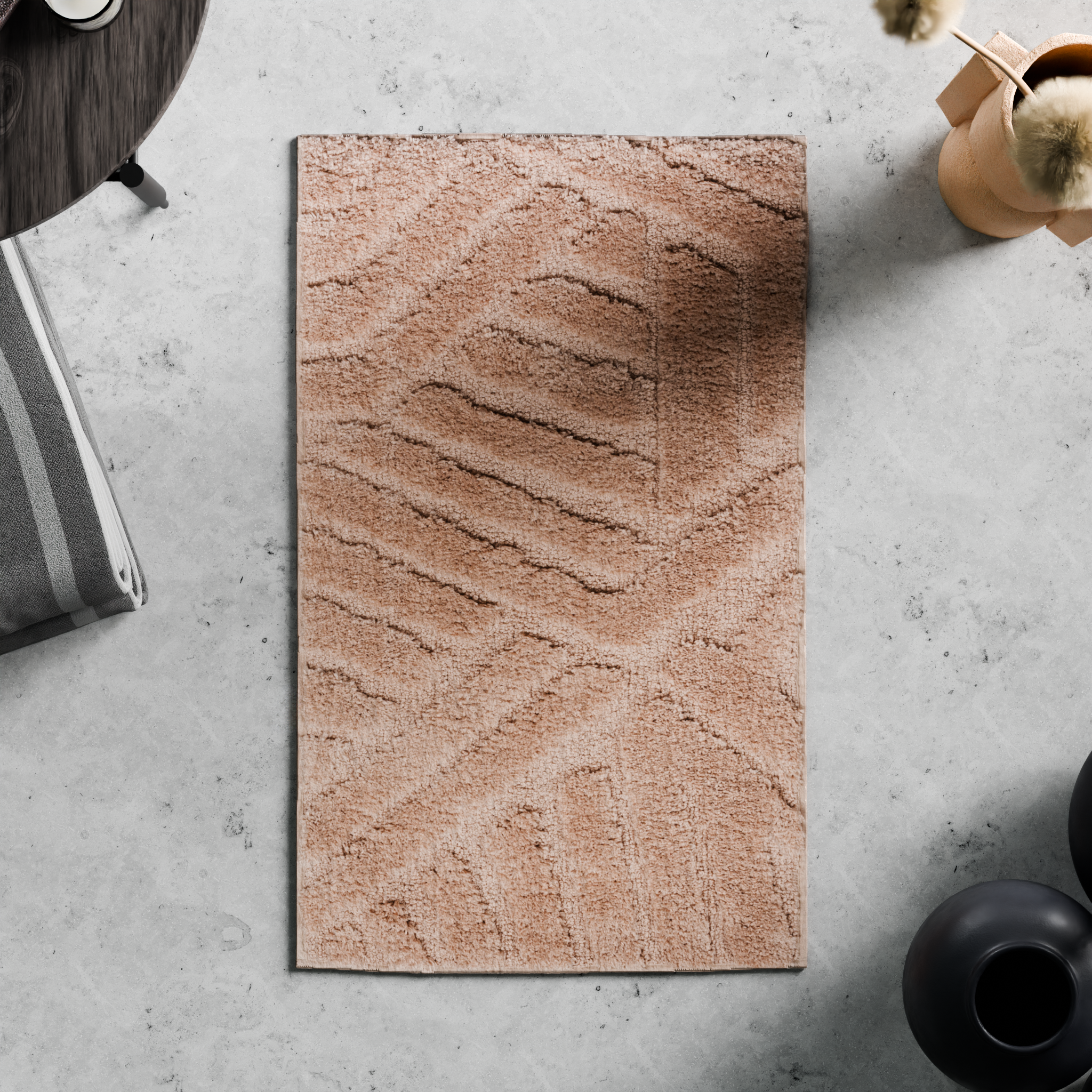 Изображение товара Коврик для ванной Swensa Noor 50x80 см цвет бежевый Изображение товара Коврик для ванной Swensa Noor 50x80 см цвет бежевый