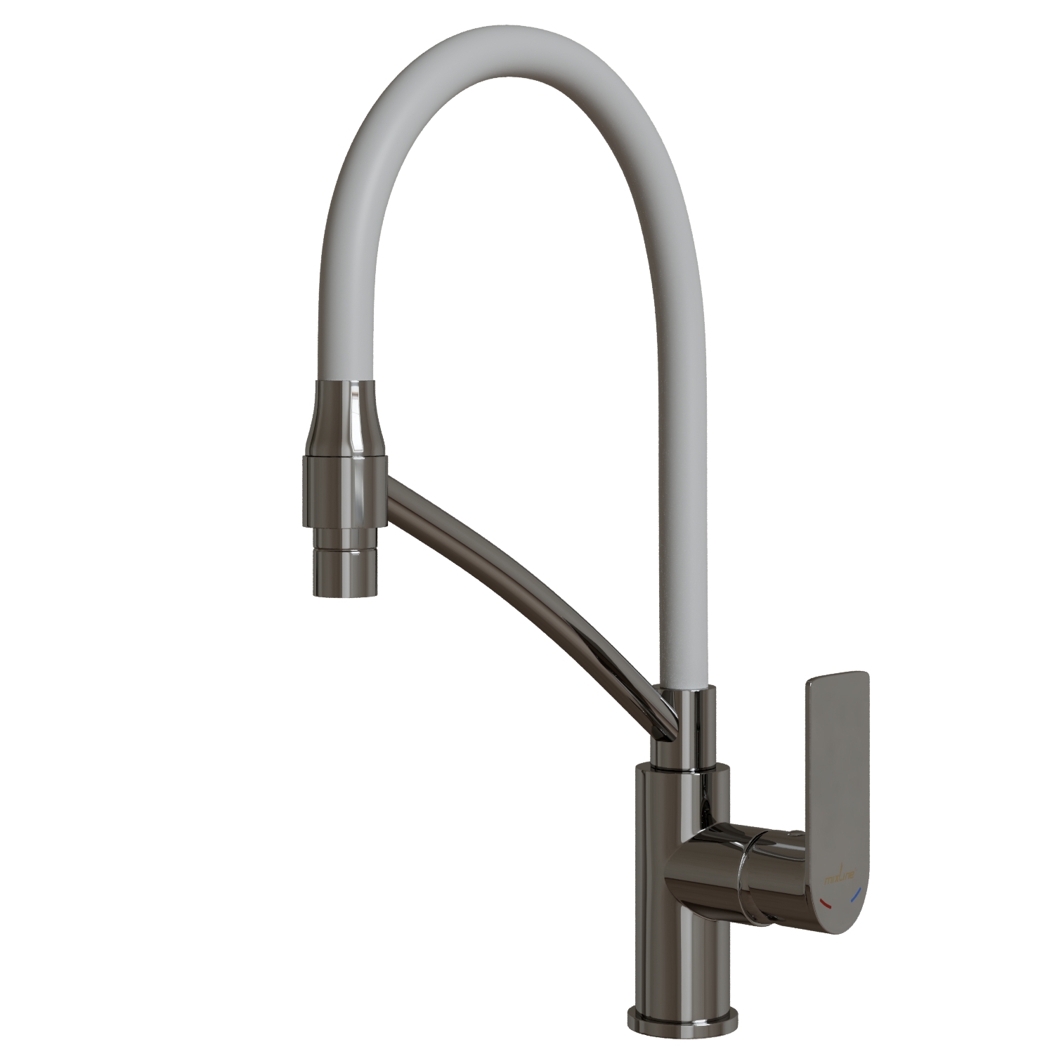 Изображение товара Смеситель для кухни MIXLINE 553227 гибкий излив 199 см белый