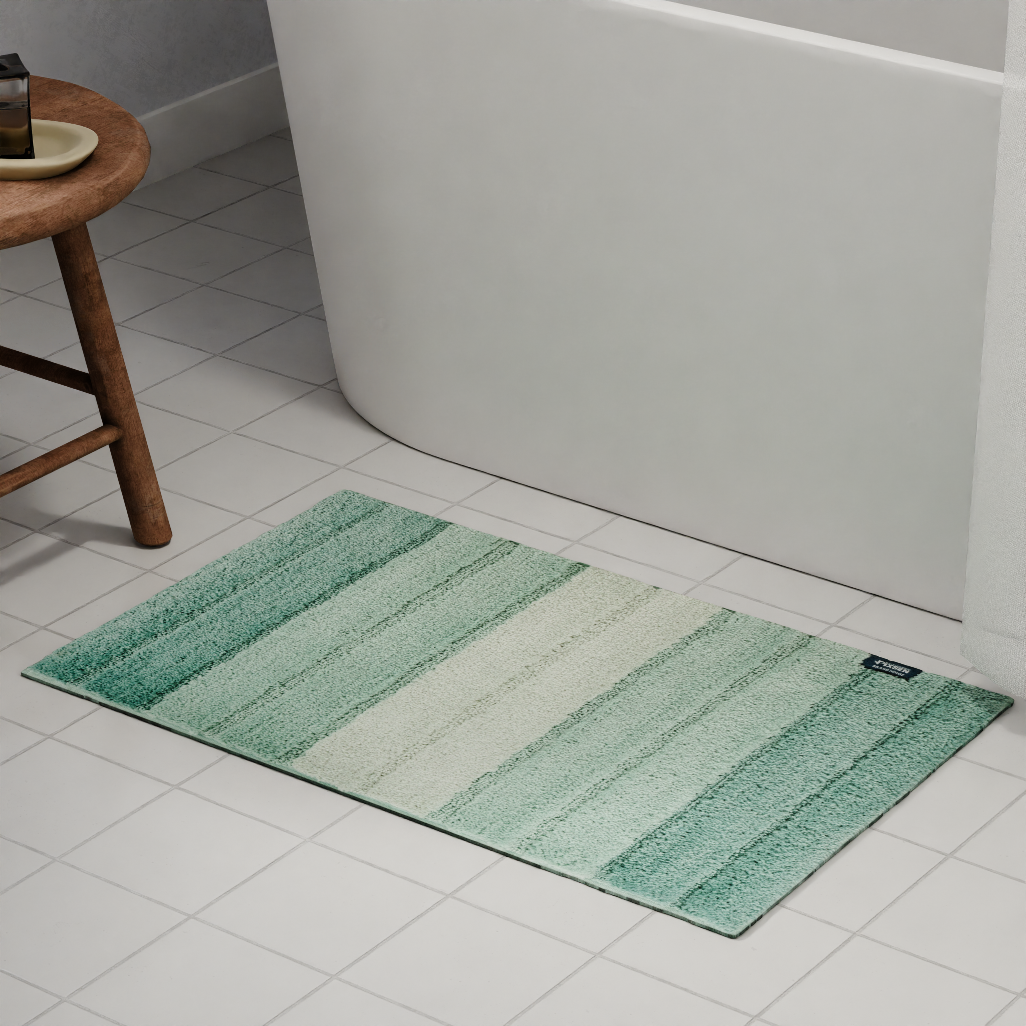 Изображение товара Коврик для ванной Fixsen Leto 50x80 см зеленый противоскользящий микрофибра