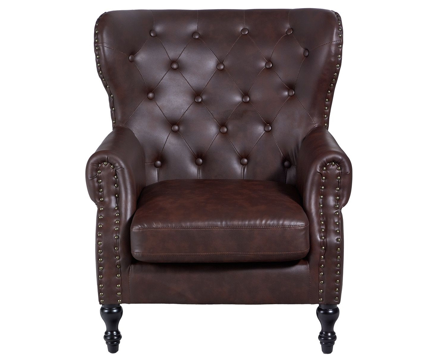 Изображение товара Кресло Гласар Барон 70x86x74 см эко-кожа цвет коричневый
