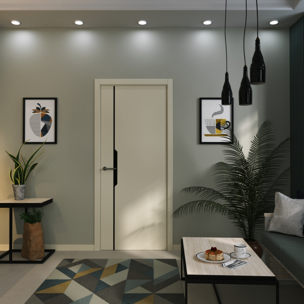 Изображение товара Дверь межкомнатная Dorica Модерн-29 глухая 80x200см hardflex цвет песочный без замка и петель