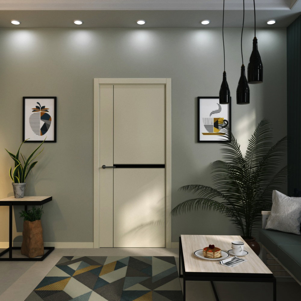 Изображение товара Дверь межкомнатная Dorica Модерн-27 глухая 70x200см hardflex цвет песочный без замка и петель