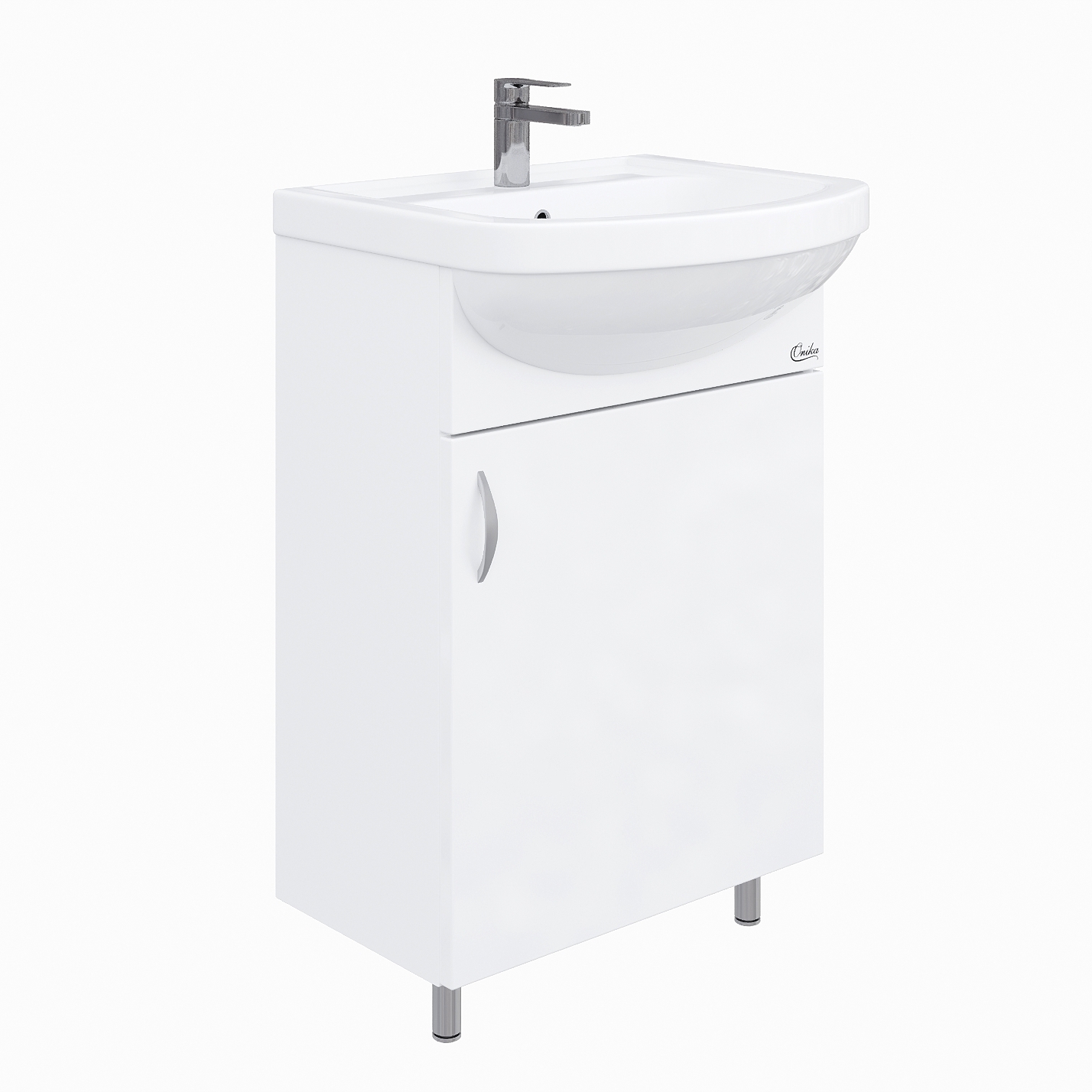 Изображение товара Комплект мебели для ванной Onika Эко 52 белый 3в1: тумба с раковиной и зеркало