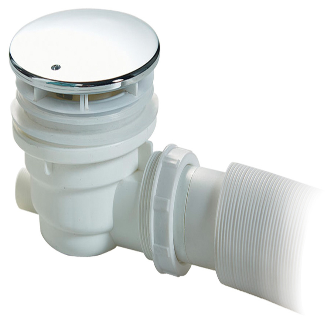 Изображение товара CEZARES CZR-01-90: стильный хромированный сифон для душевого поддона 90 мм