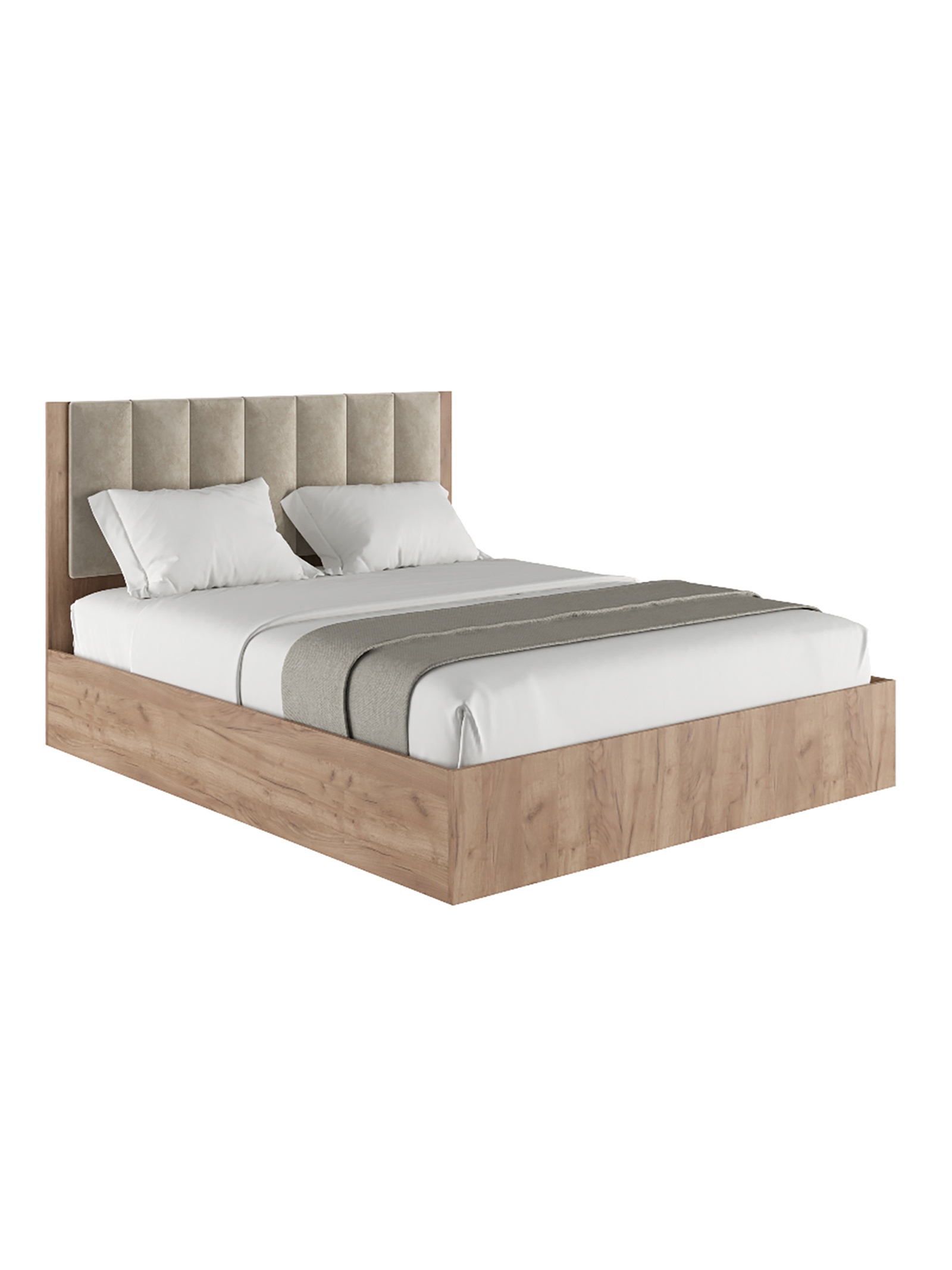 Изображение товара Кровать Сима-ленд Ева 160x200 см с подъемным механизмом цвет крафт табачный/кашемир