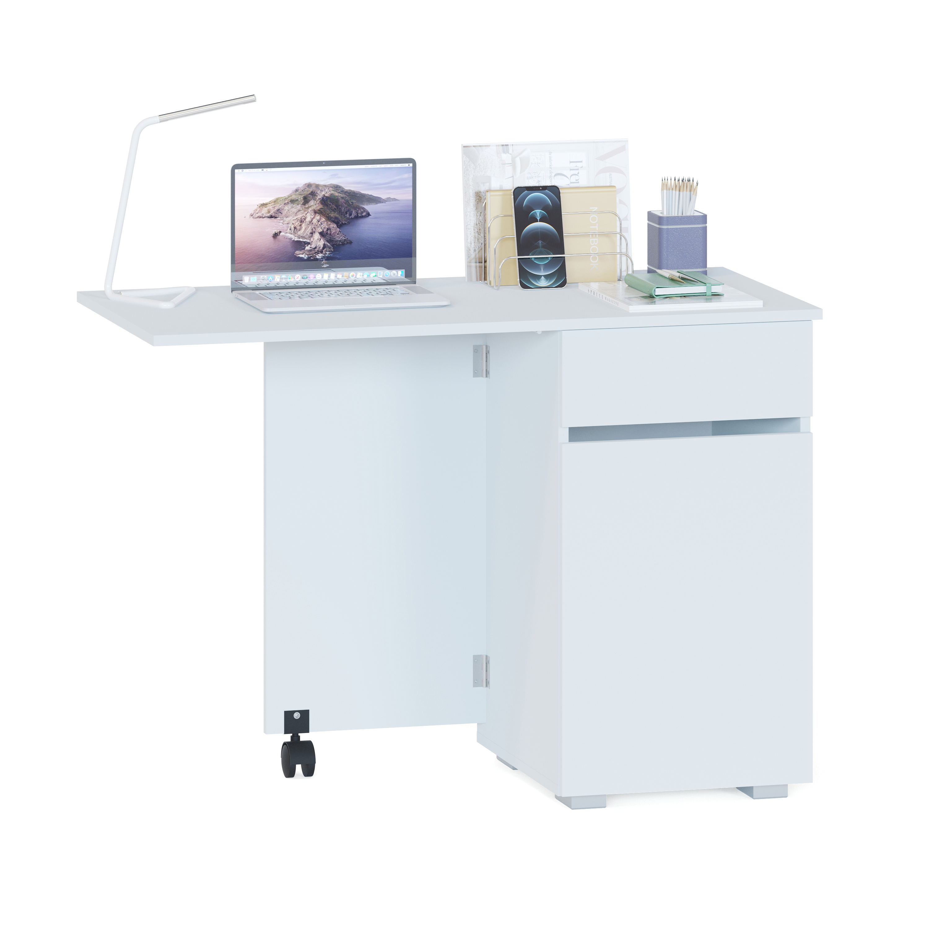 Изображение товара Стол-трансформер Сокол-т СП-25 104.3x74x50 см белый ЛДСП