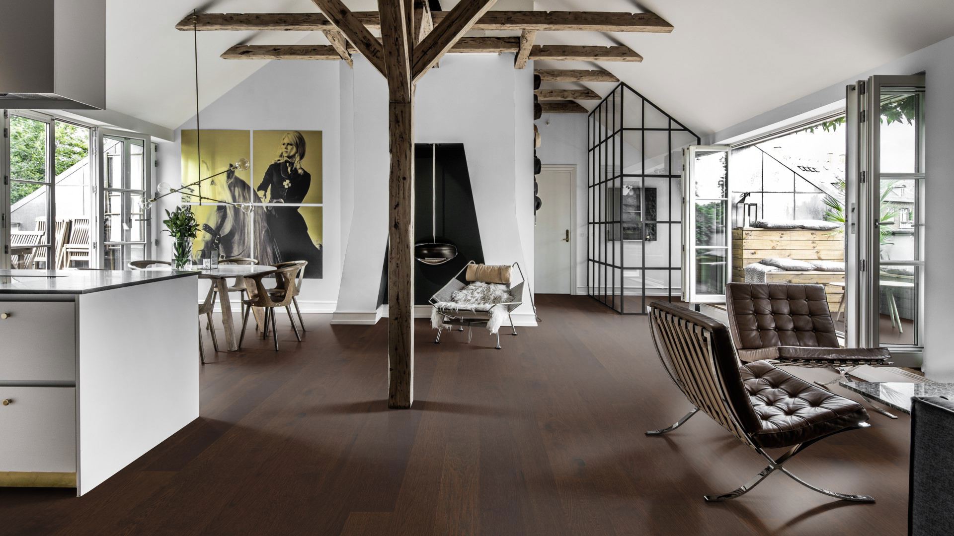 Изображение товара Паркетная доска Kahrs Дуб Курио Curio 1-полосная 13 мм экологичный и стильный пол