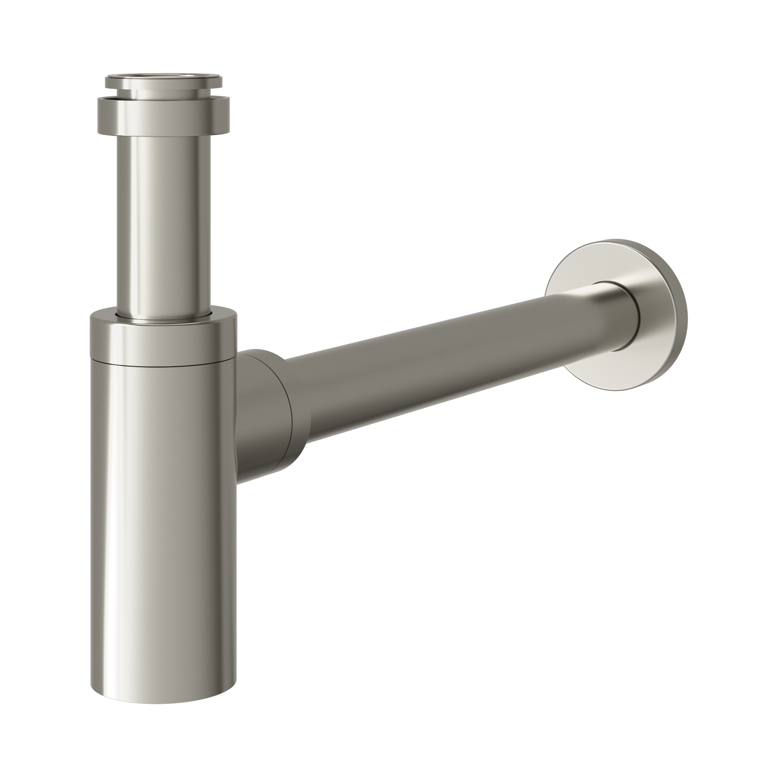 Изображение товара Сифон для раковины Monlid 32 мм никель водосливной латунь хром