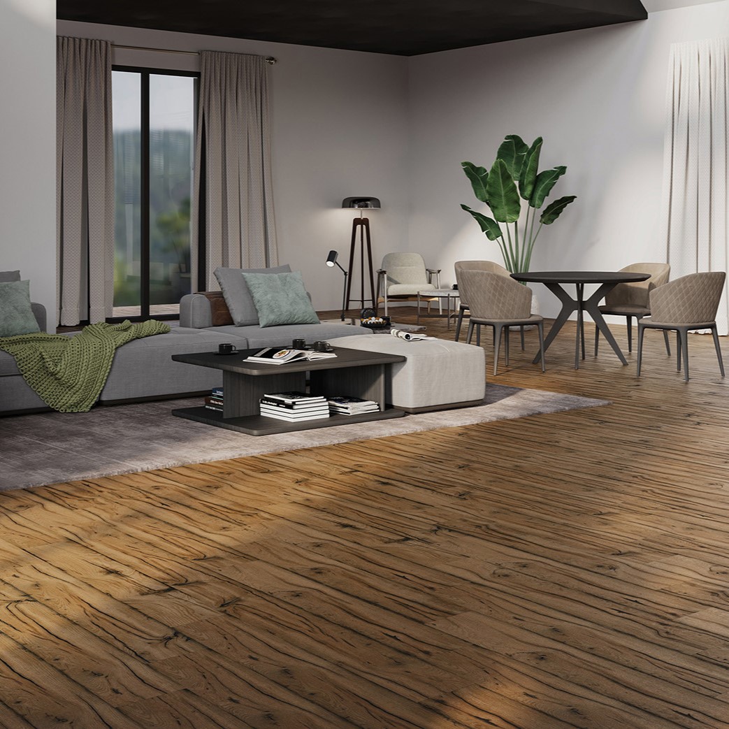 Изображение товара Керамогранит под дерево Starowood Sherwood 20x120 см, коричневый, морозостойкий