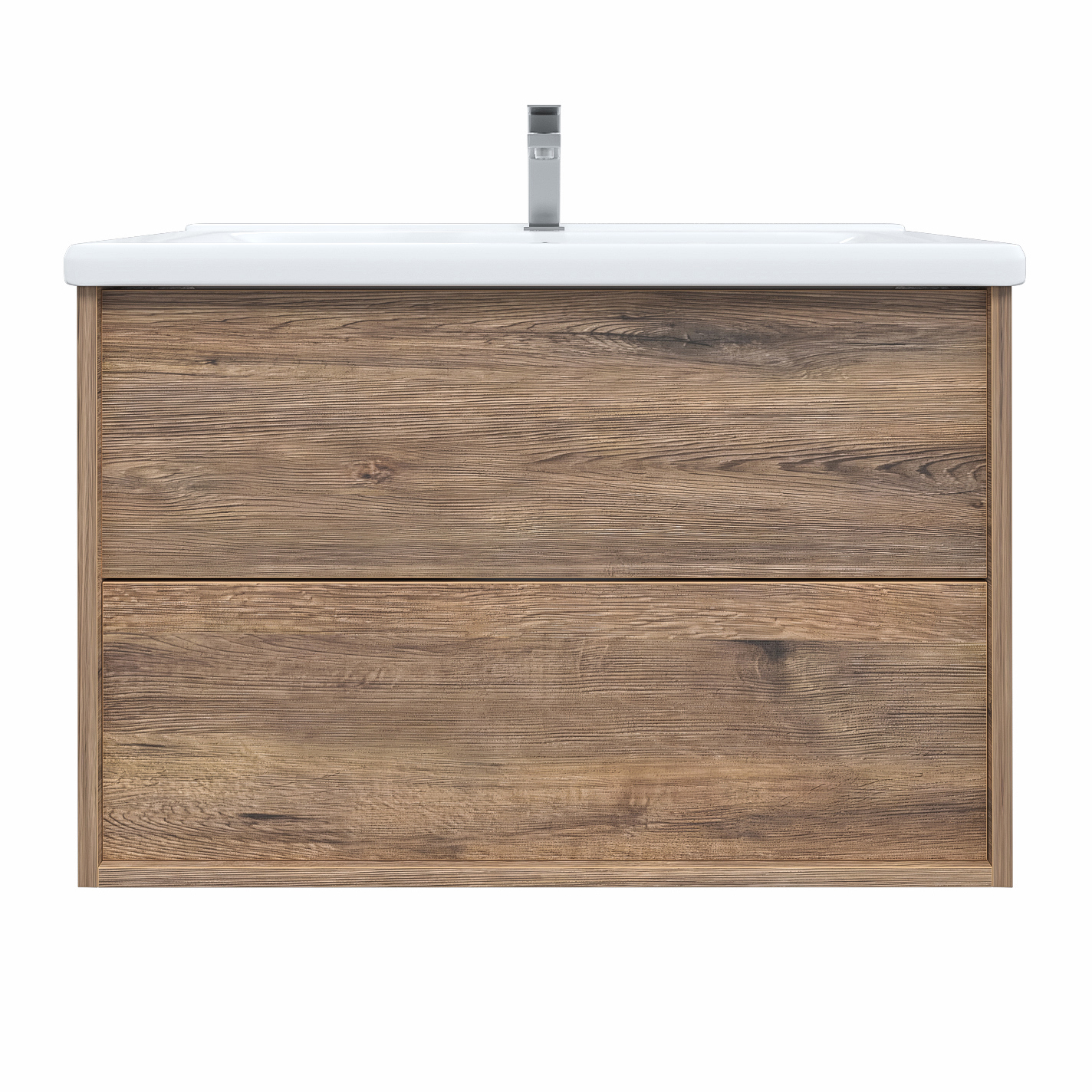 Изображение товара Тумба с раковиной RUVANN RINNI 70, подвесная, коричневая, Россия