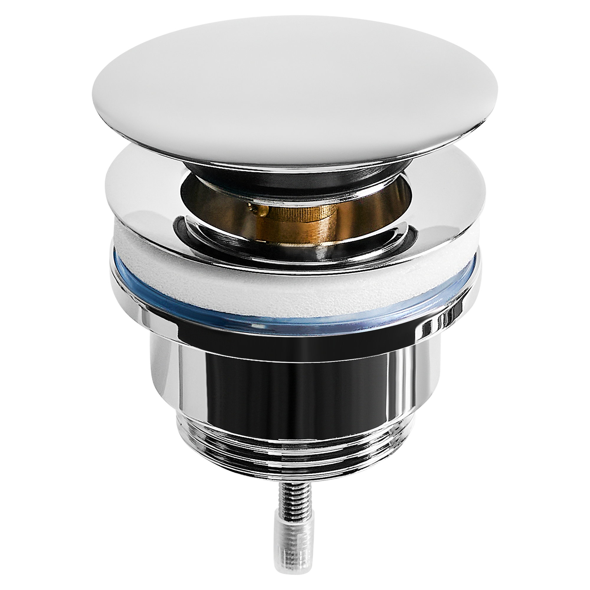 Изображение товара Выпуск для раковины MONLID 40 мм клик-клак с переливом хром