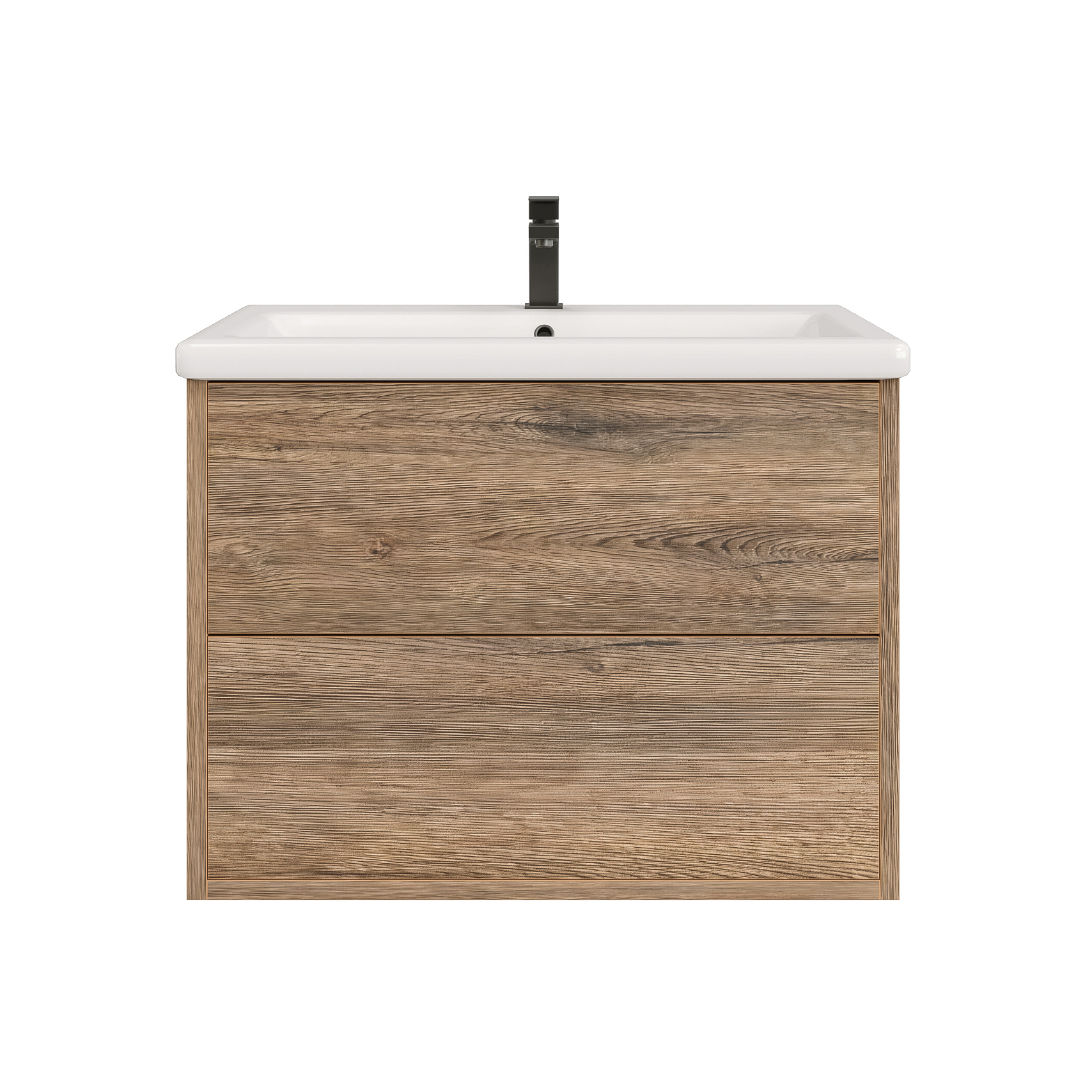 Изображение товара Тумба с раковиной RUVANN RINNI 80 раковина Como 80 в ванную подвесная цвет дуб веллингтон табак