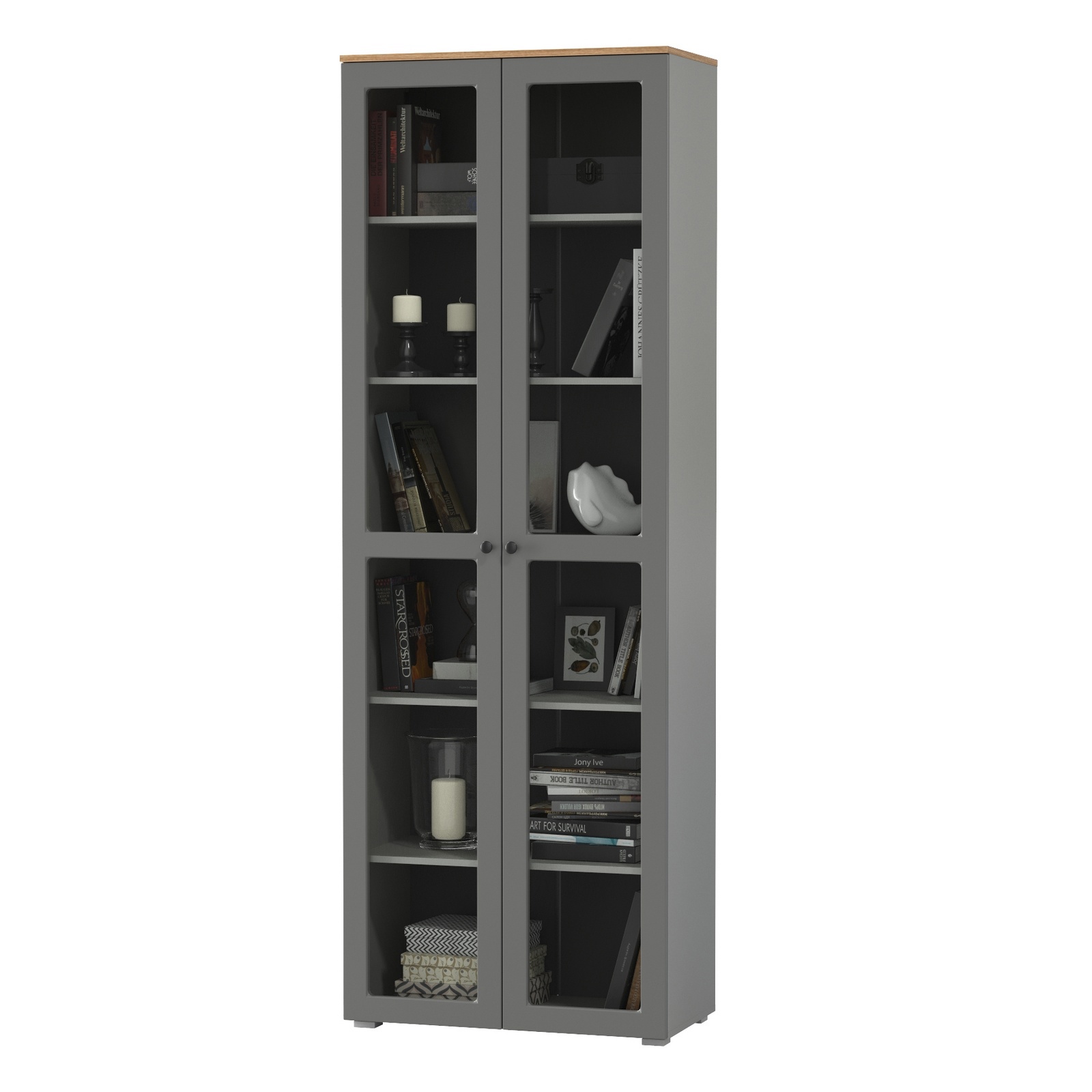 Изображение товара Шкаф-витрина Остин 80x230 см MOBI современная мебель из ламинированной древесины