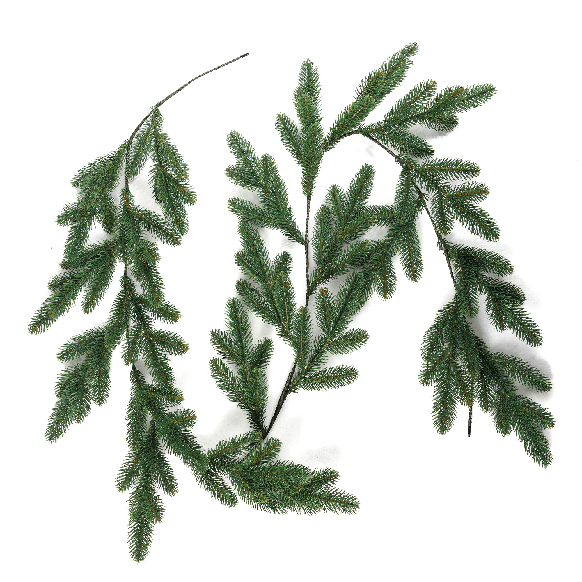 Изображение товара Хвойная гирлянда Купеческая 200 см для праздничного декора зимних интерьеров и улиц
