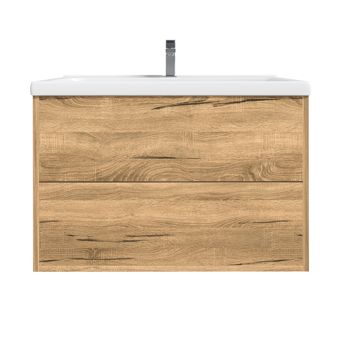 Изображение товара Тумба с раковиной Ruvann Rinni 70 подвесная в ванную коричневая