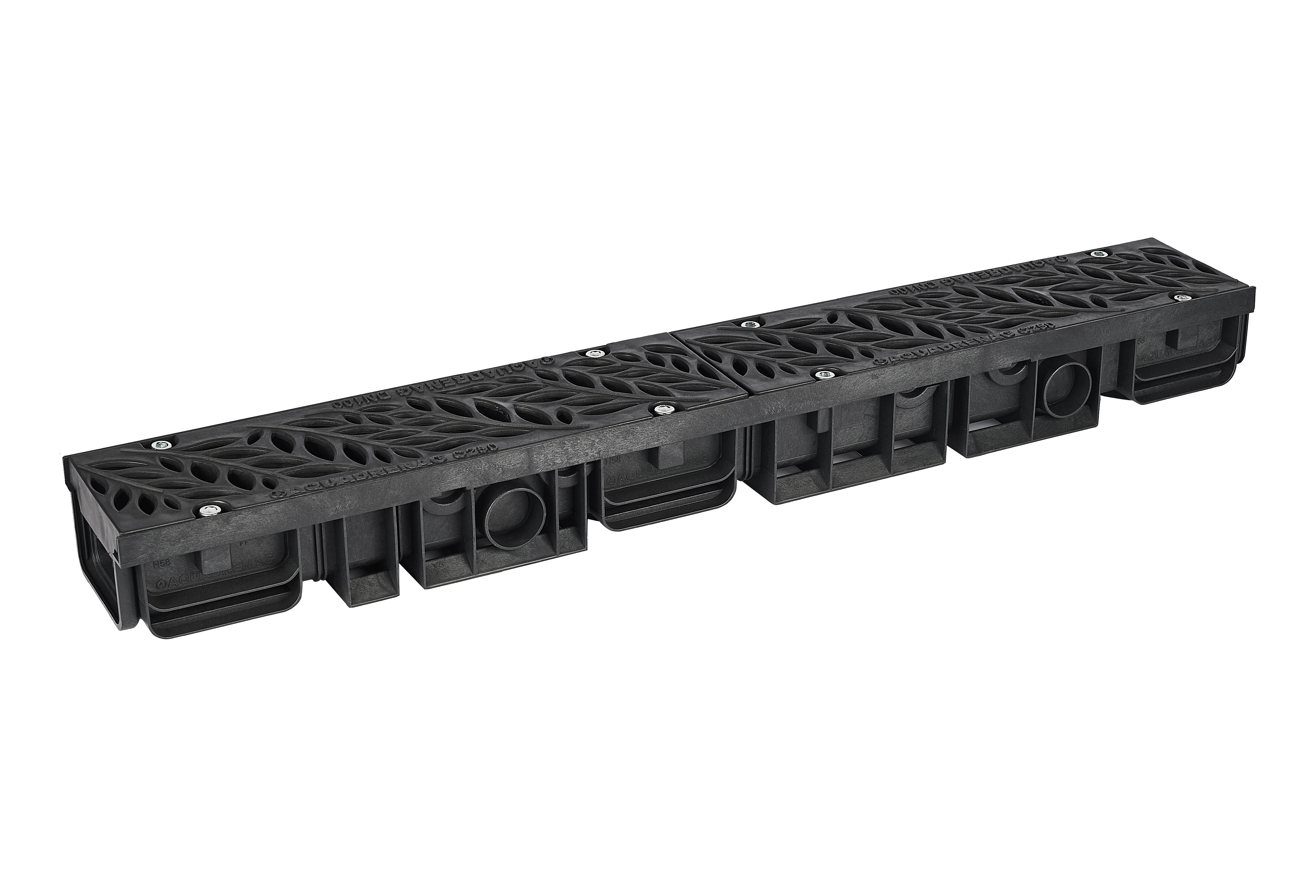 Изображение товара Водоотводный пластиковый лоток Standart Plus DN100 H97 с решеткой Forest DN100