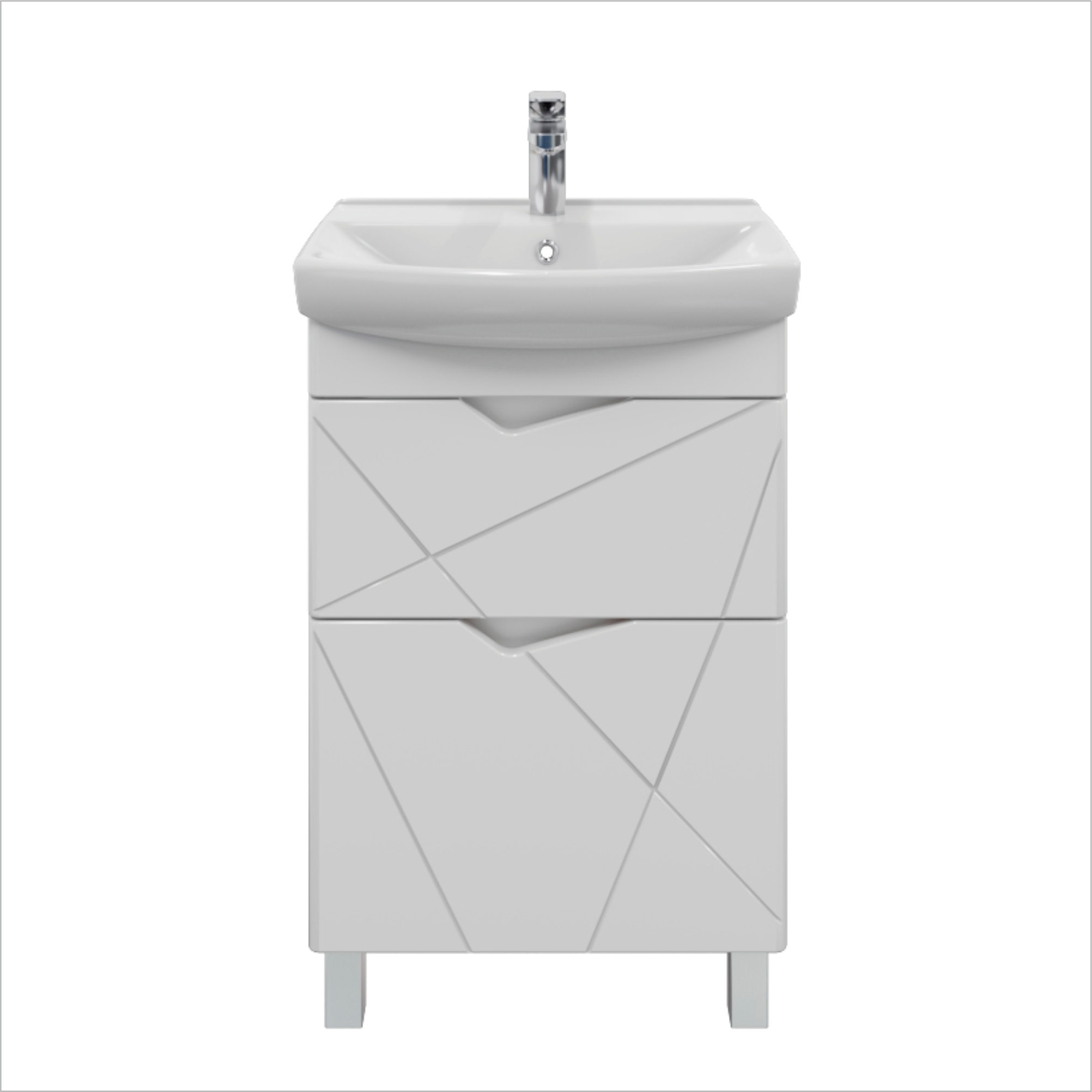 Изображение товара Тумба с раковиной RUVANN YUTON 55 для ванной белая