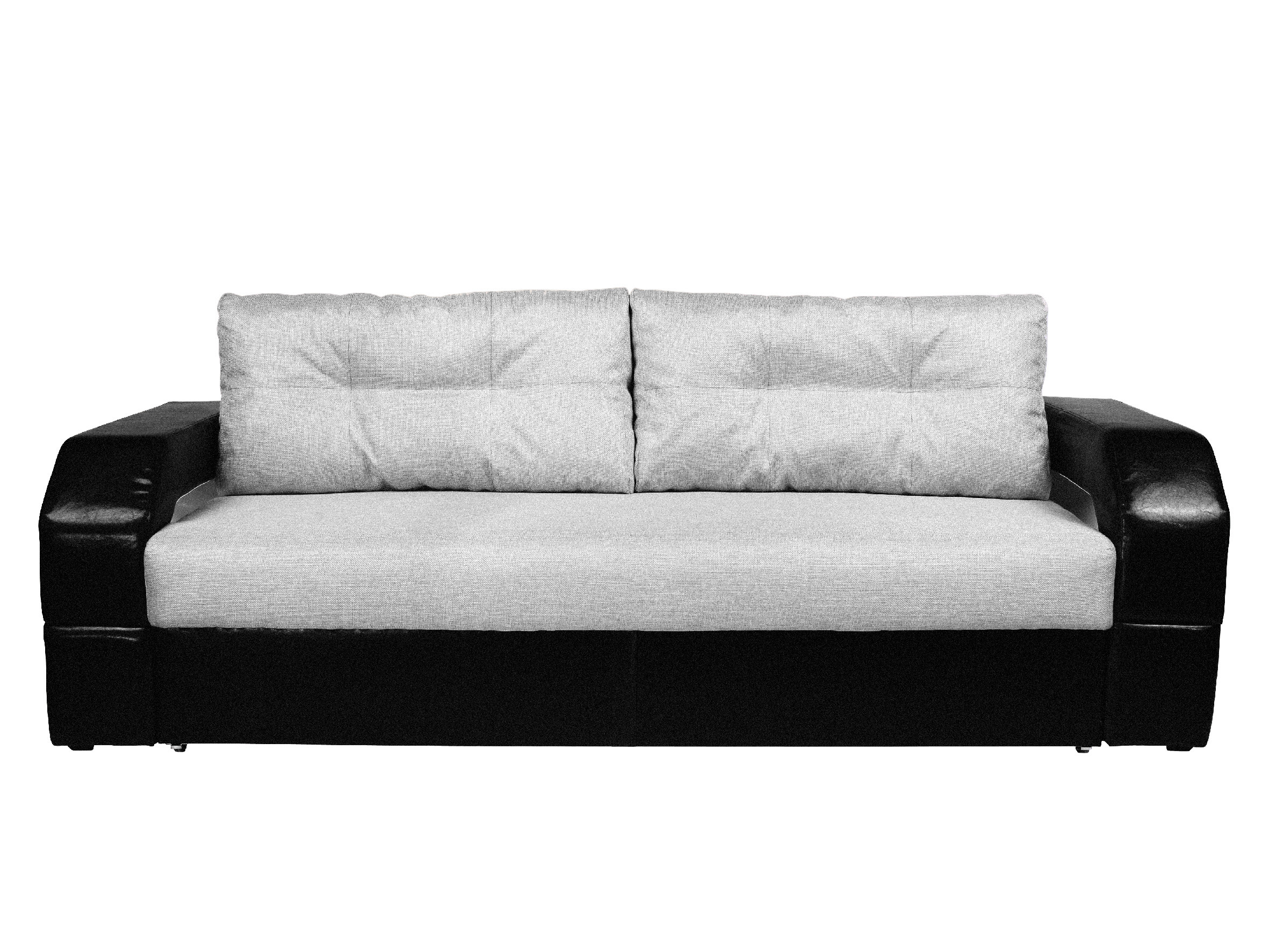 Изображение товара Диван-кровать Meblines Манчестер с подсветкой 240x90 см серый/черный