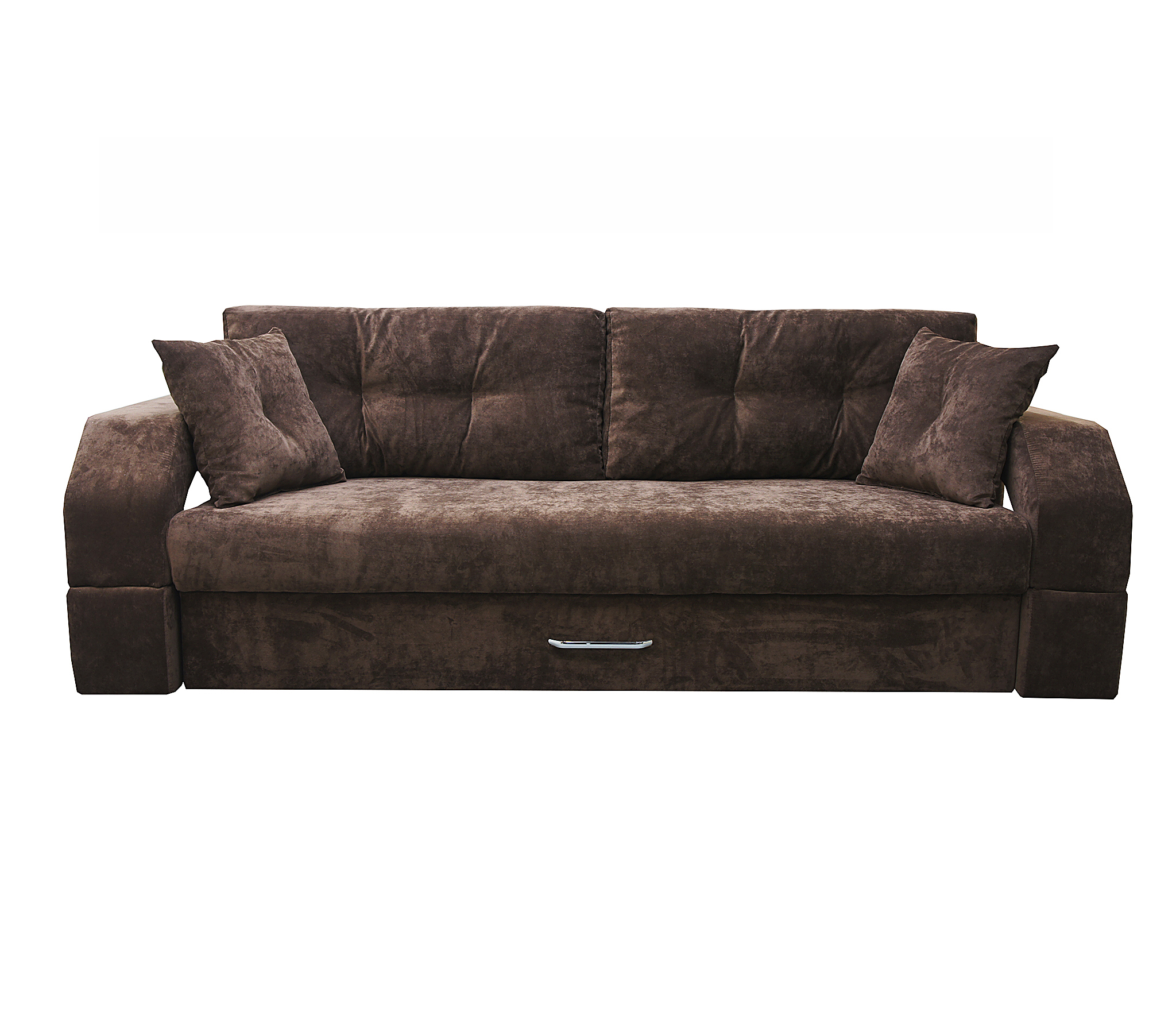 Изображение товара Диван раскладной Meblines Манчестер с подсветкой велюр коричневый 240x85x109 см