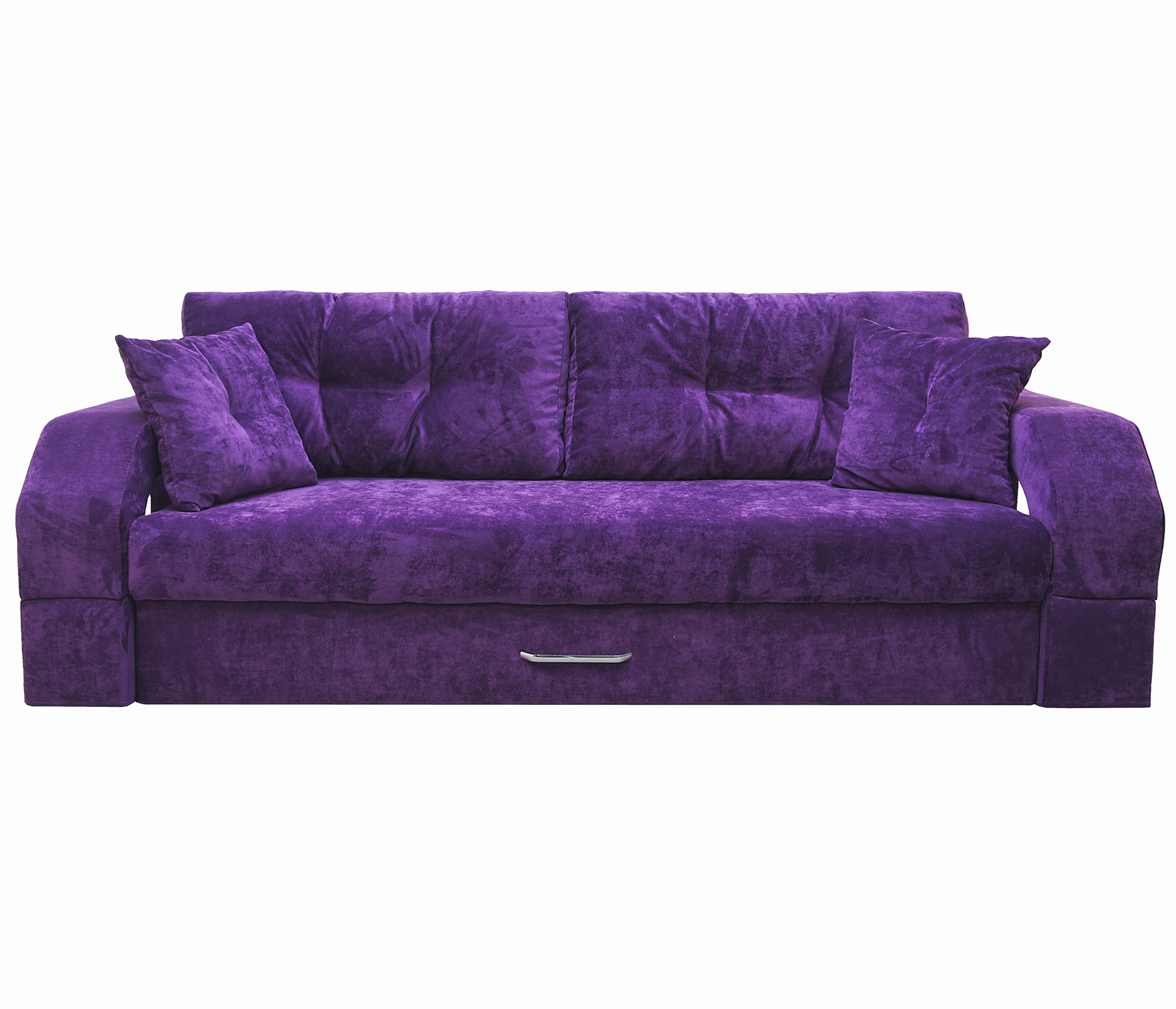 Изображение товара Диван раскладной Meblines Манчестер с подсветкой 240х85х109 см велюр фиолетовый