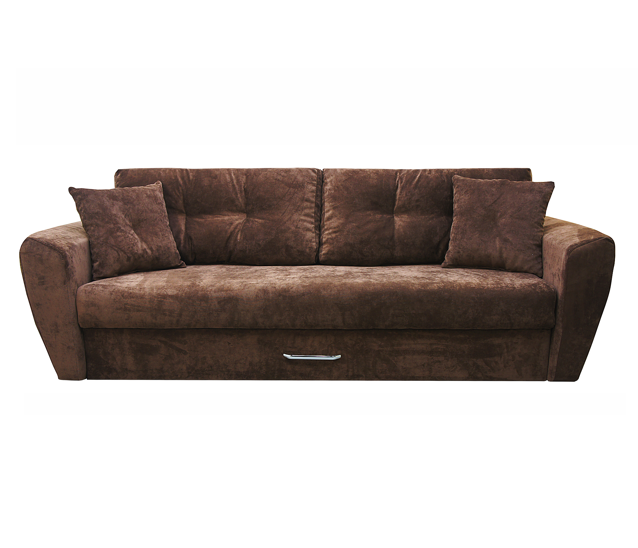 Изображение товара Диван раскладной Amsterdam Люкс 235x100x110 см из велюра с ящиком и механизмом еврокнижка