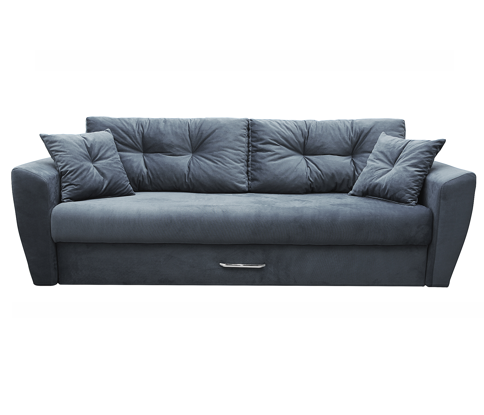 Изображение товара Диван раскладной Meblines Амстердам люкс 12 235x100x110 см велюр серый