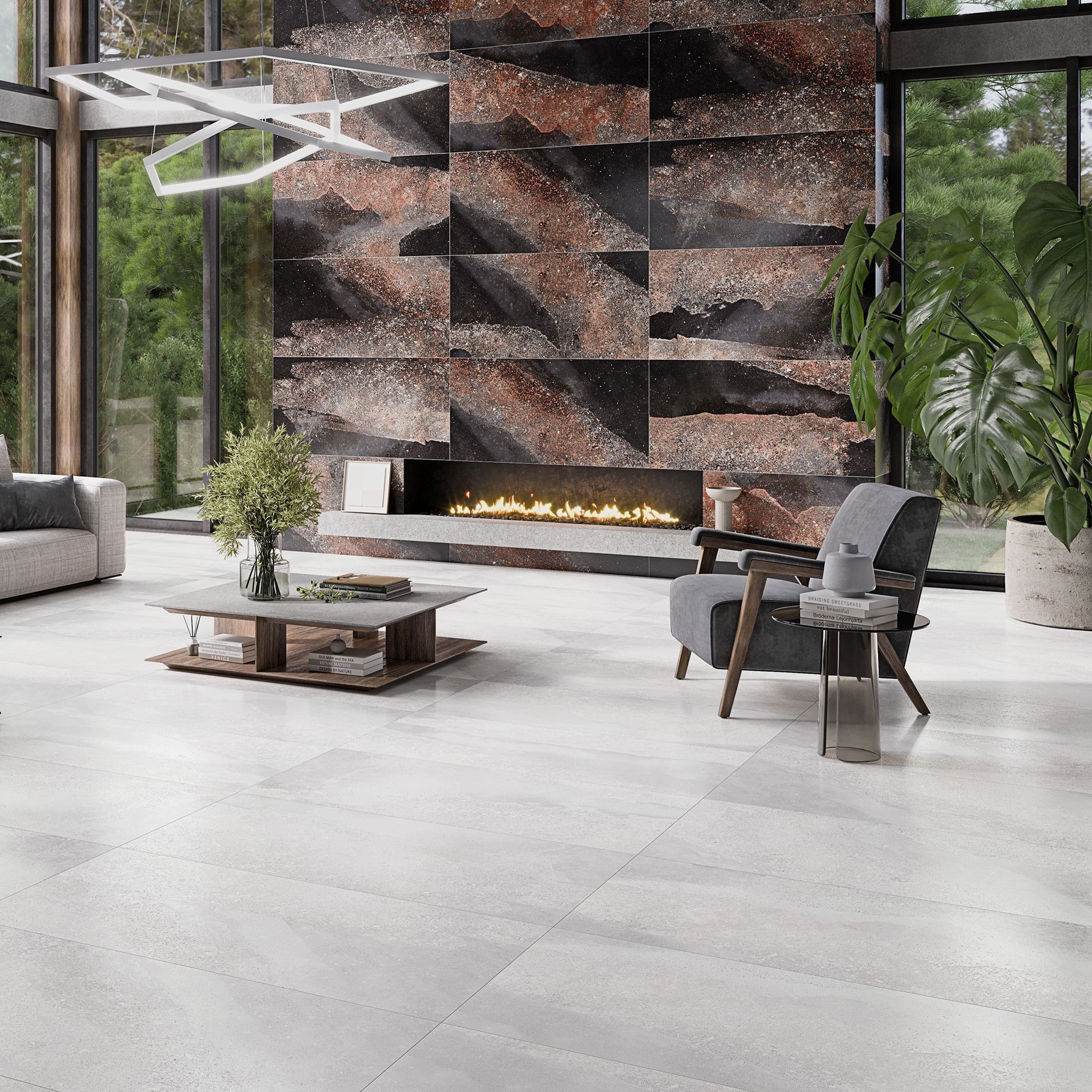 Изображение товара Керамогранит Fanal Michigan 90x90 см Red высокая износостойкость морозостойкий для пола и стен