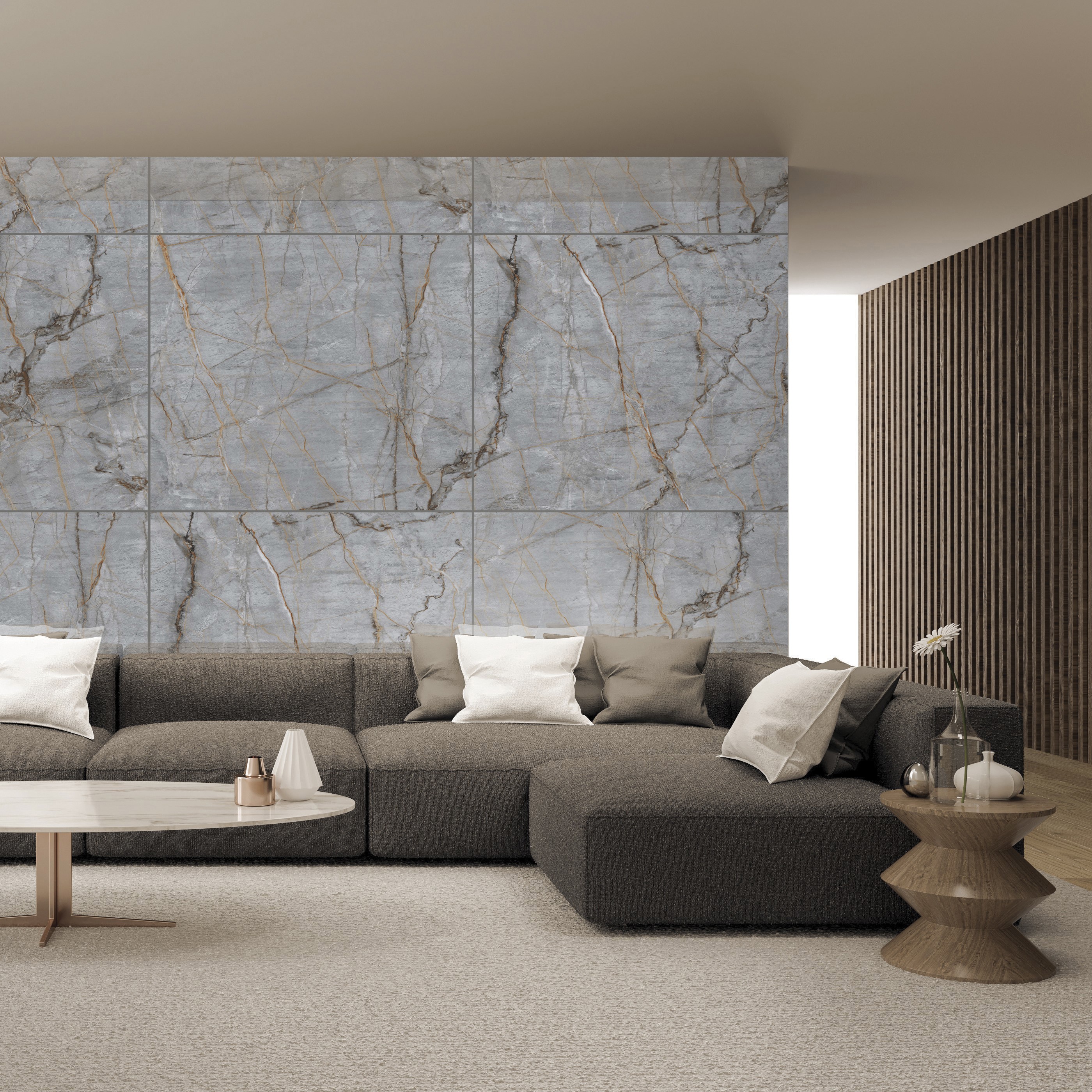 Изображение товара Керамогранит Kerlife Instinto natural steel 120x120см цвет серый