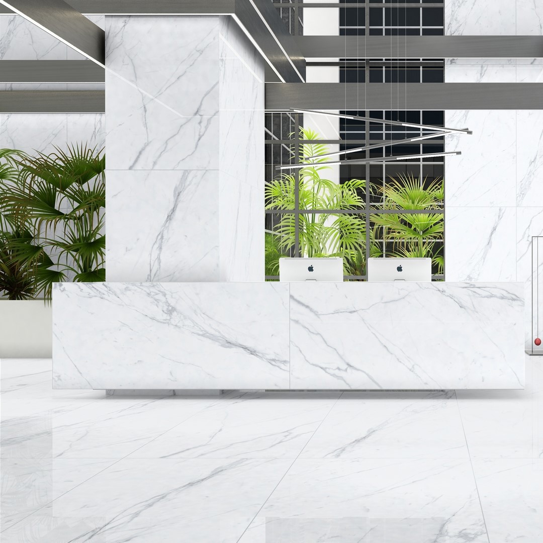 Изображение товара Керамогранит Kerald Statuario Extra Glossy 80x160 см белый для пола и стен